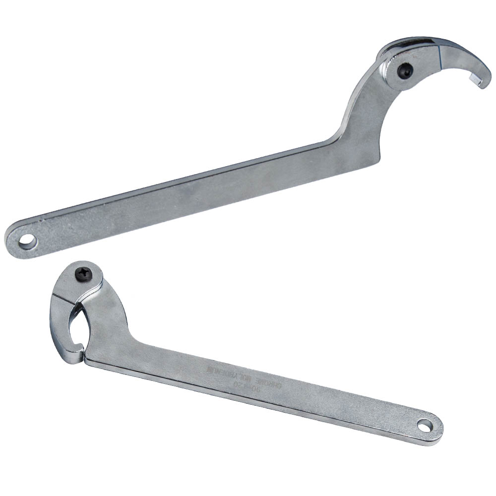 8x Adjustable Hook Pin Spanner Wrench Set Interchangeable Wrench Tool 35-120 New