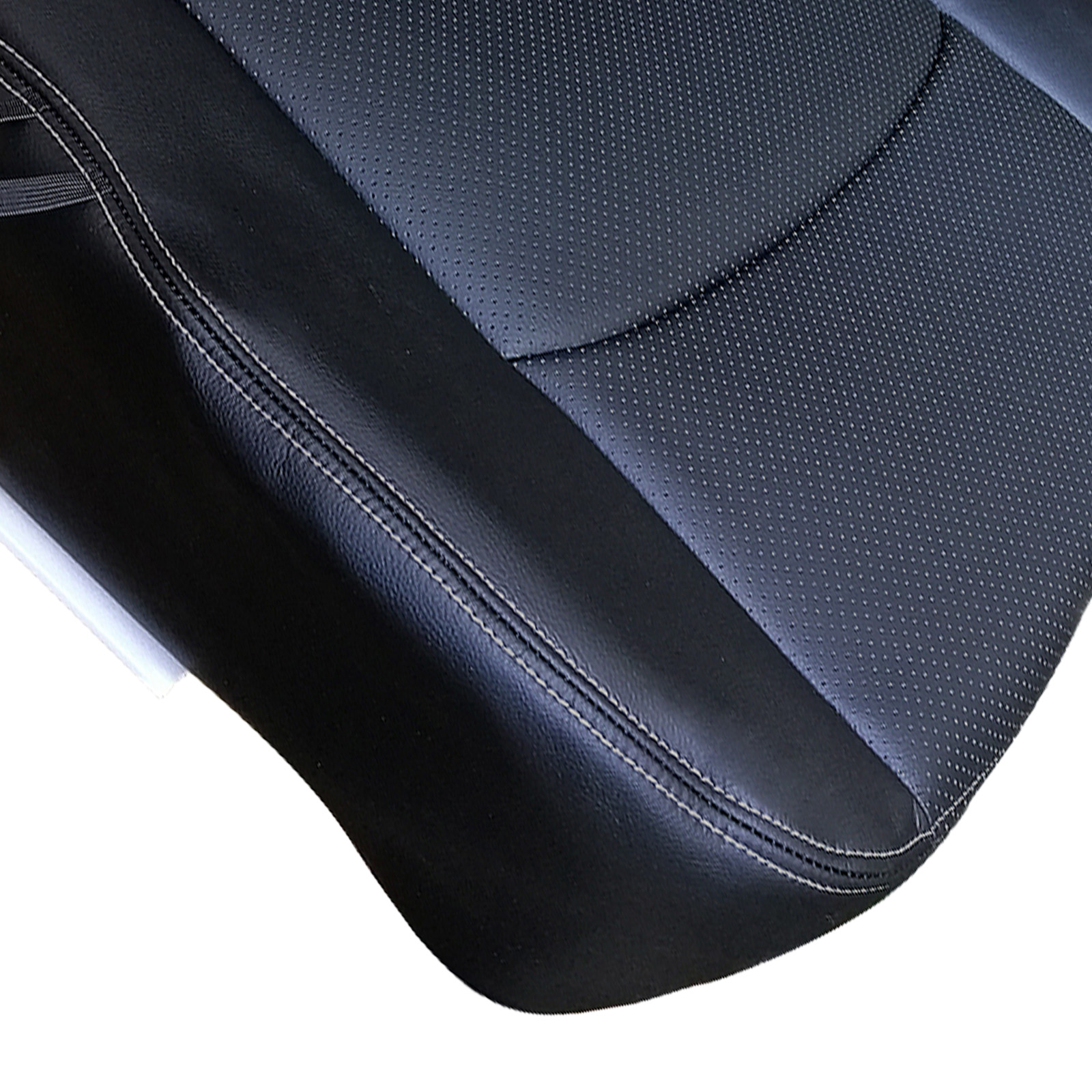 Black Leather Front Seat Cover for Dodge Ram 1500 Sport Crew Cab 2013-2018