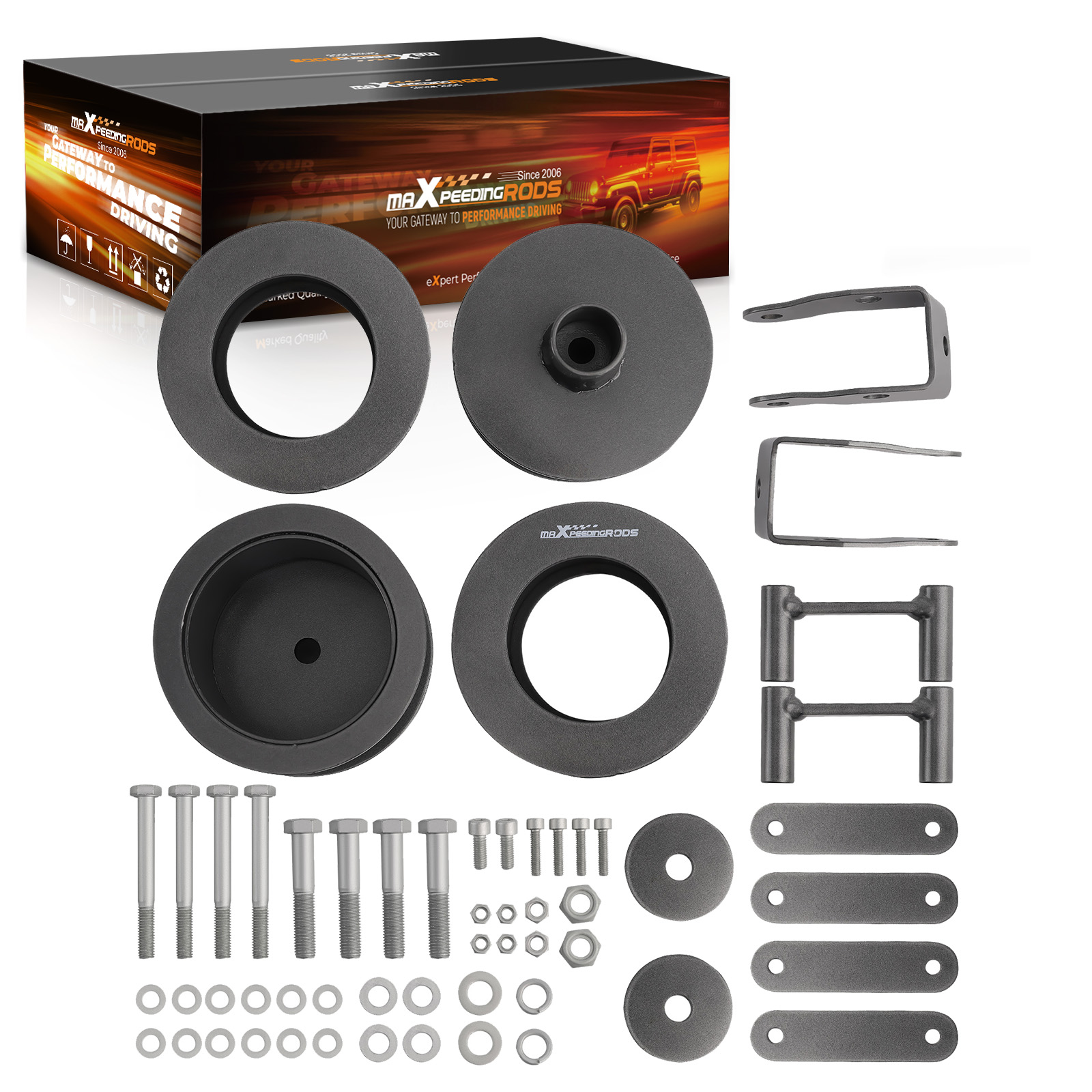 7,6 cm Höhenverstellung vorne hinten für Jeep Wrangler JK Spacer