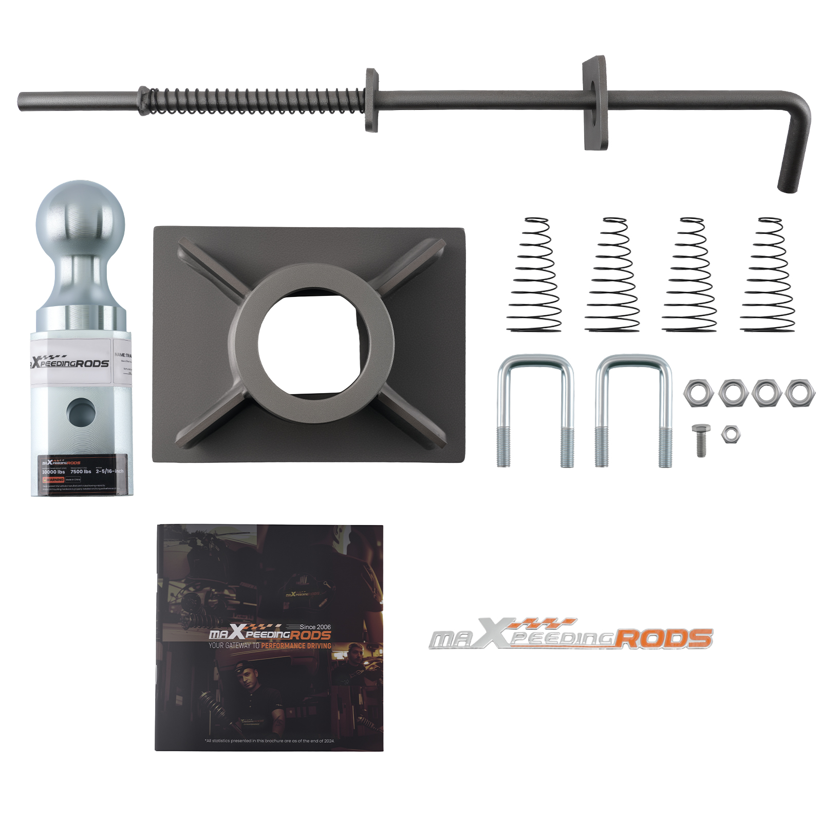 Steel Bed Gooseneck Hitch Ball for Universal Flatbed GNRK1500 Heavy Duty