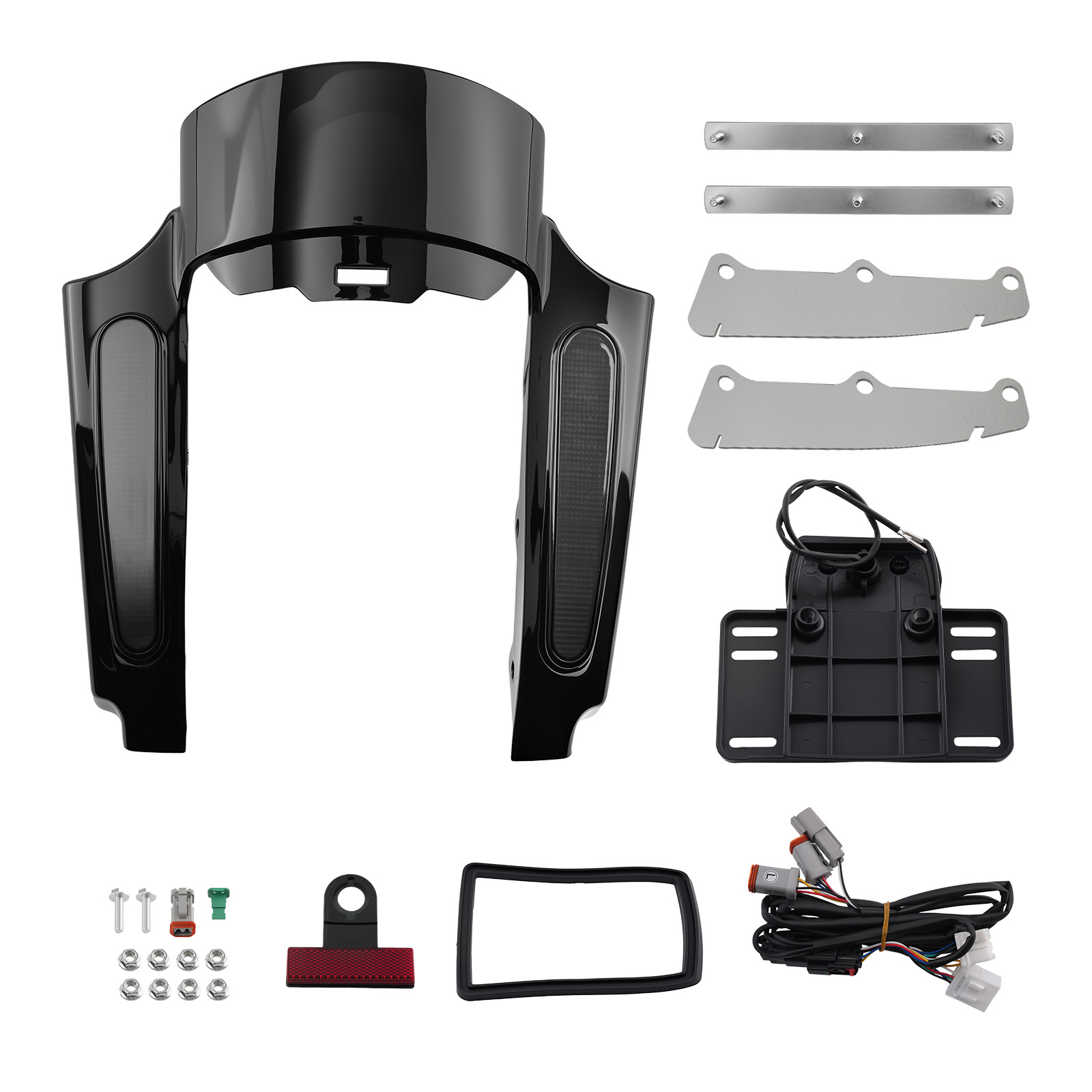 Rear Fender Fascia Mud Flaps for Harley CVO Road Glide FLTRXSE/FLTRSE3 09