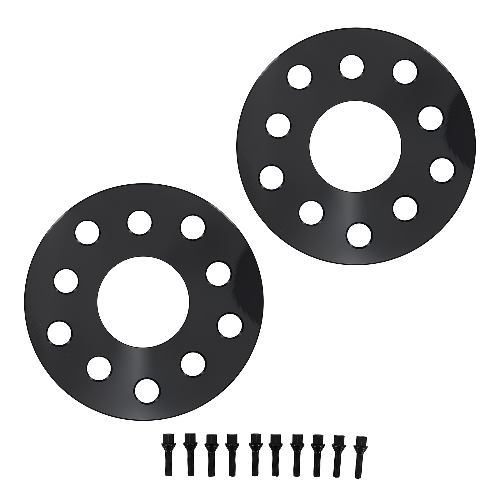 2 Distanziali Ruota 5mm for Audi TT 5x112 5x100 CB 57.1mm M14x1.5 Con Bulloni