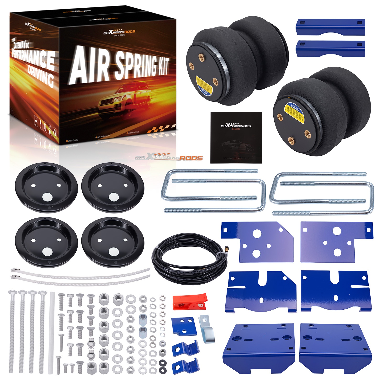 Air Helper Spring Bag Kit 5000lbs For Ford F-150 Raptor Extended Cab Pickup