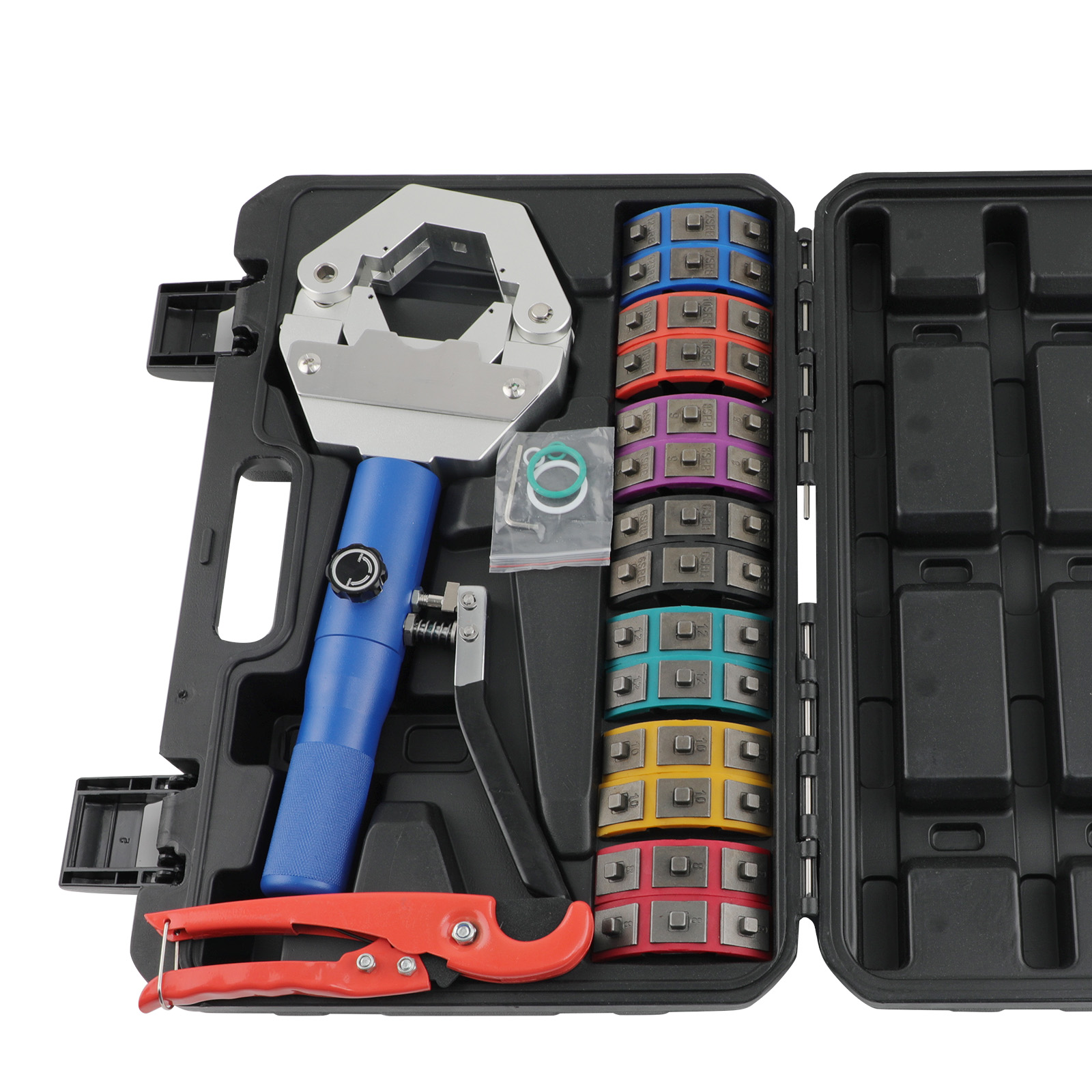 Auto AC Repair Tool Kit 71500 Hydraulic Crimper with 7 Dies Set #6-#12