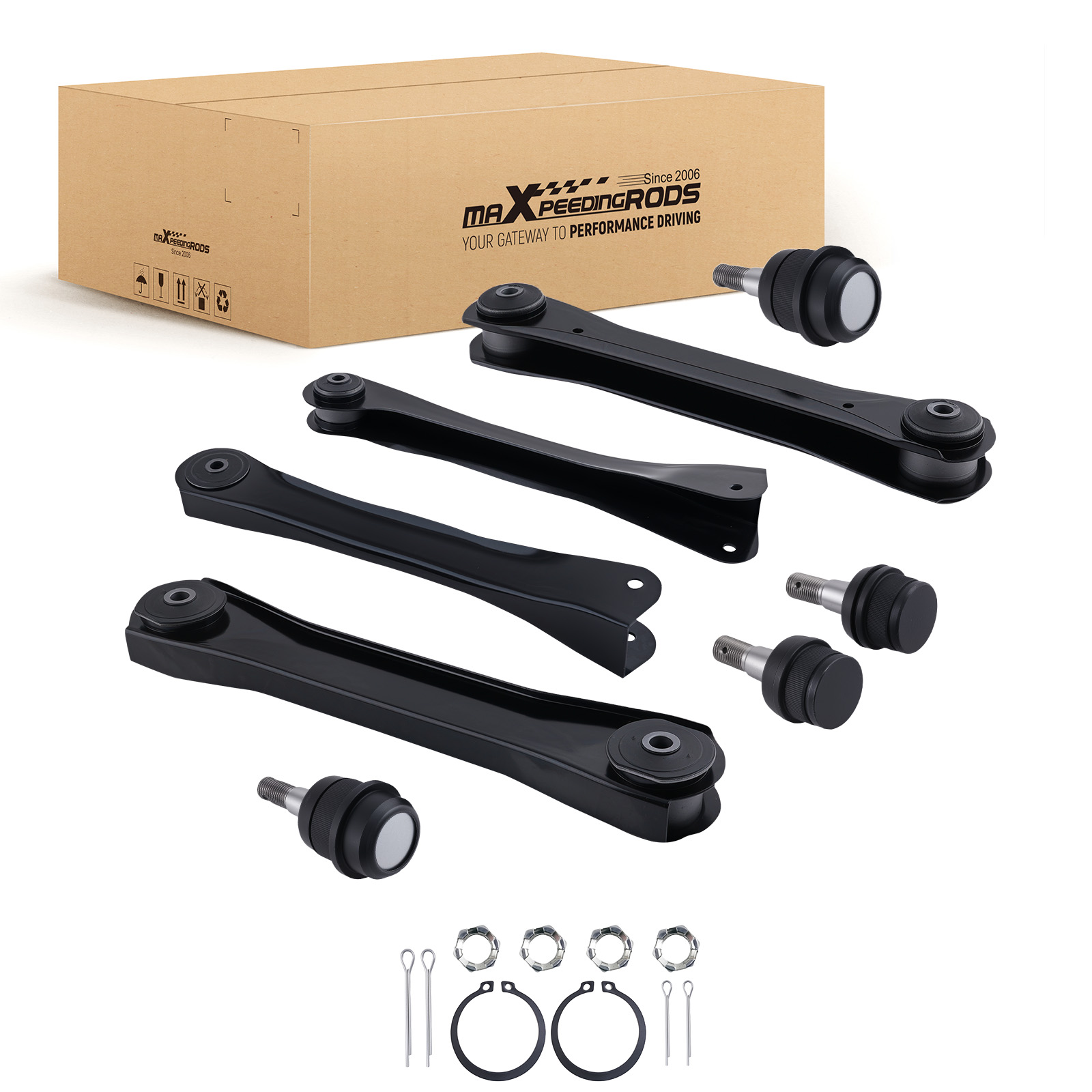 8x Front Upper & Lower Control Arm Ball Joint for 1997 - 2006 Jeep Wrangler TJ