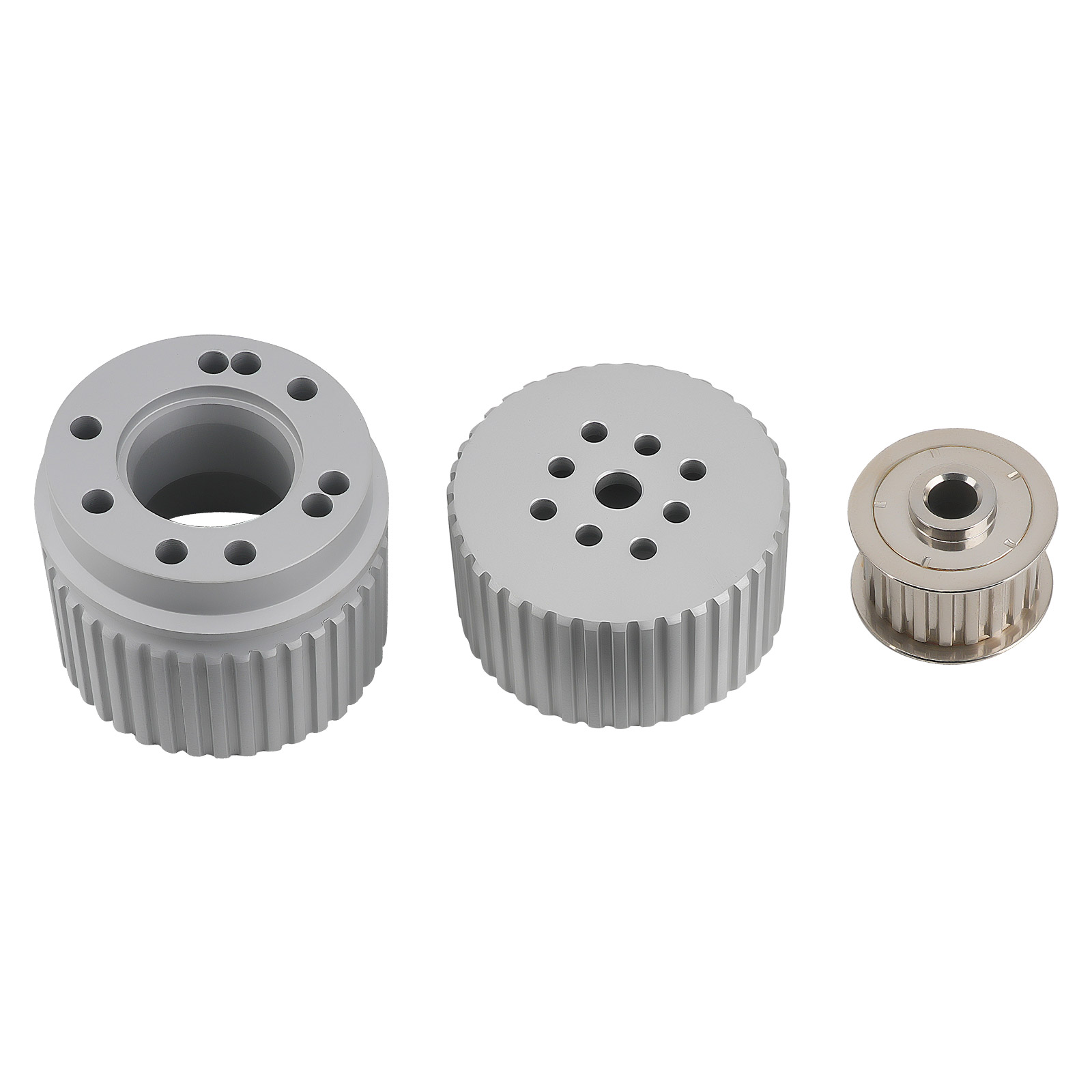 Billet Aluminum Gilmer Belt Drive Pulley Kit For Chevy SBC 305 327 350 400 LWP