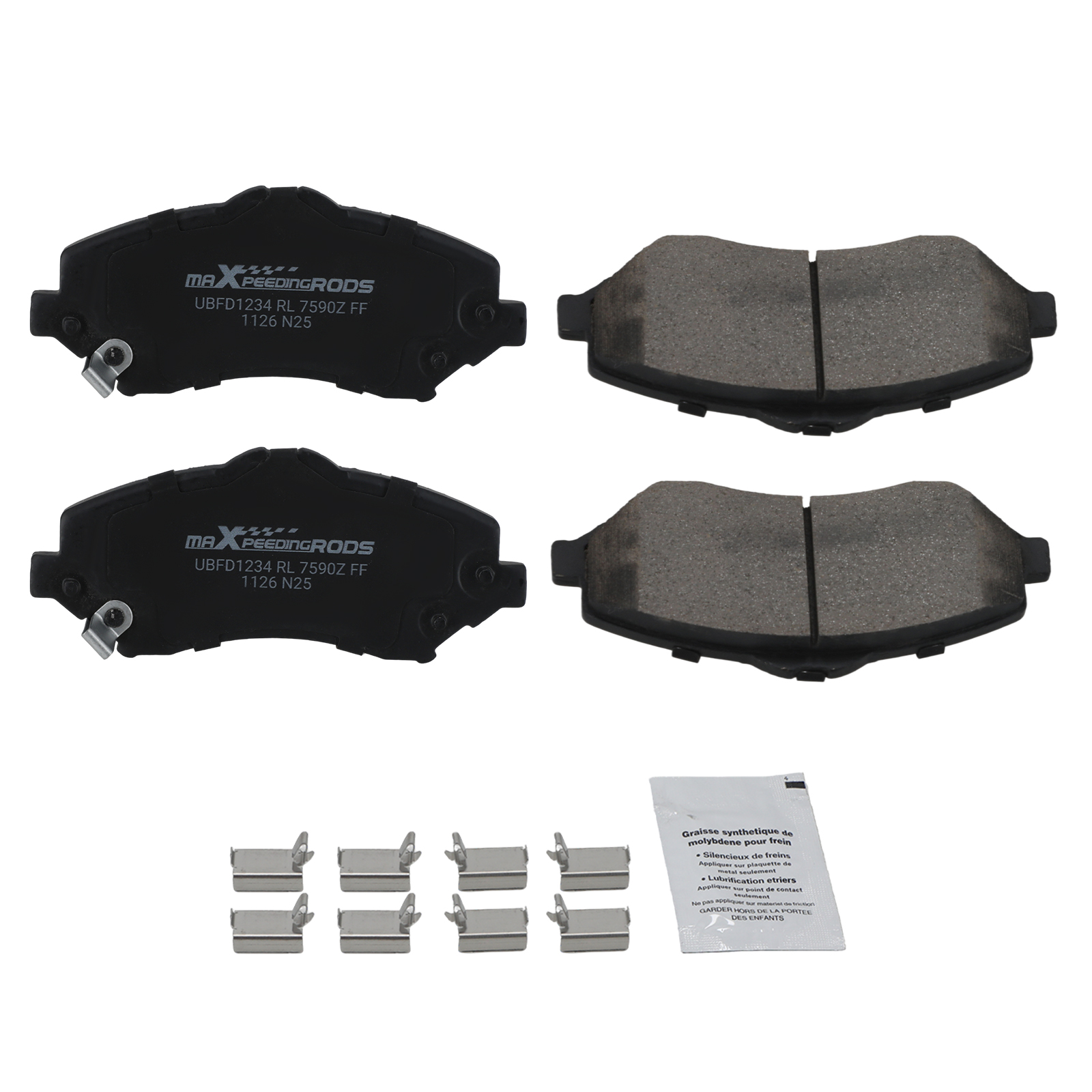 Front Ceramic Brake Pads Set for Dodge Grand Caravan 2008-2016 Ram C/V 2012-2015
