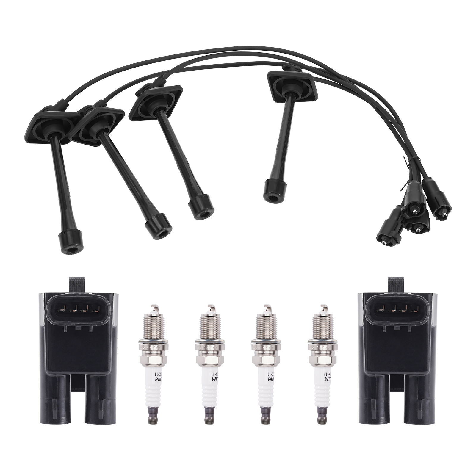 Ignition Coil & Wireset and Iridium Spark Plug For Toyota Camry L4 2.2L 2000-01