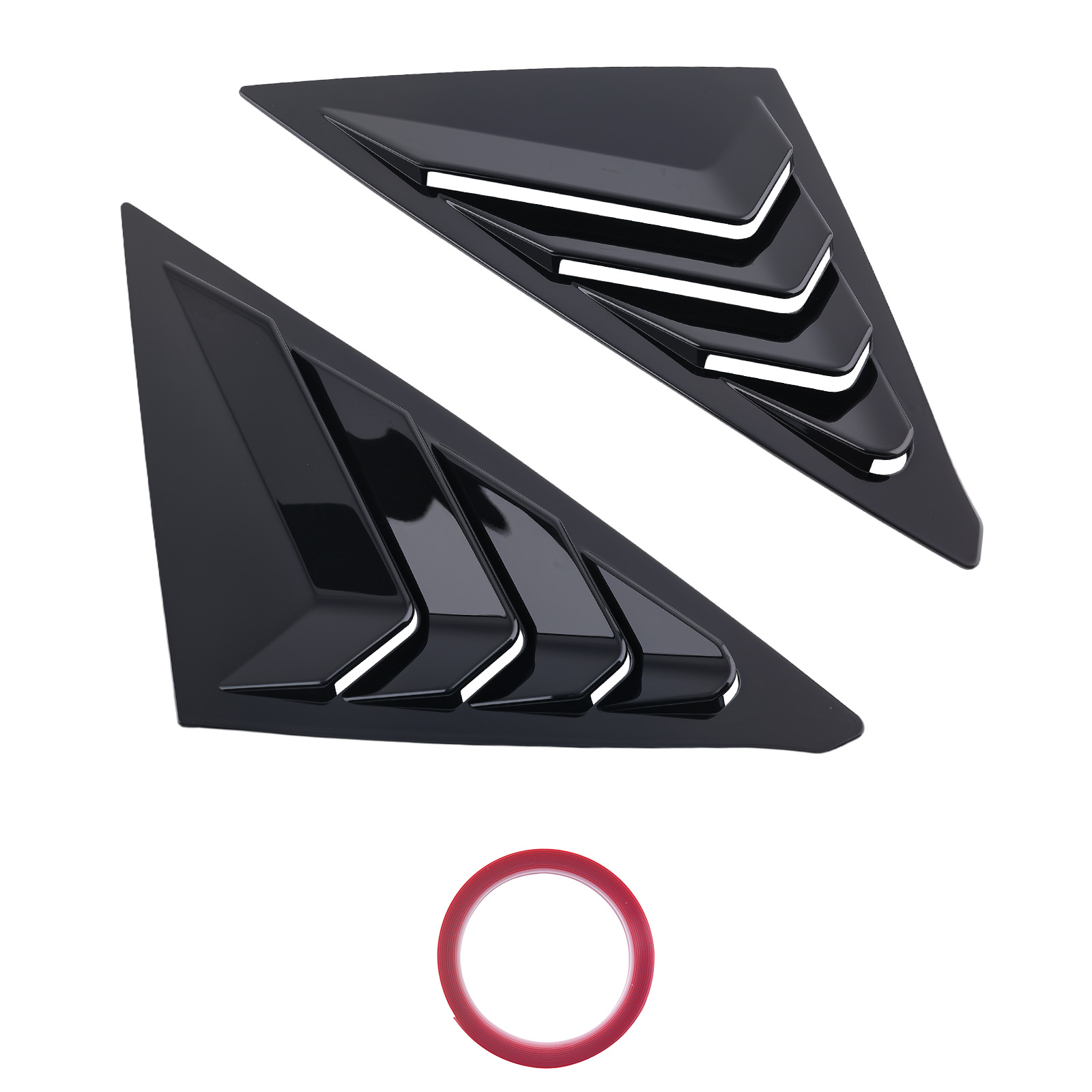 Gloss Black ABS Window Louvers for Honda Civic Hatchback 2022-2025 Side