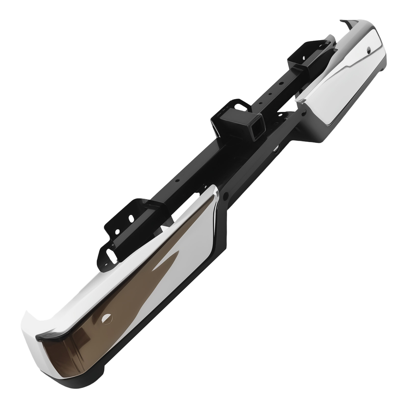 Rear Bumper FO1103189 Chrome Steel w/Sensor Tow Hitch for Ford F150 2015-2019