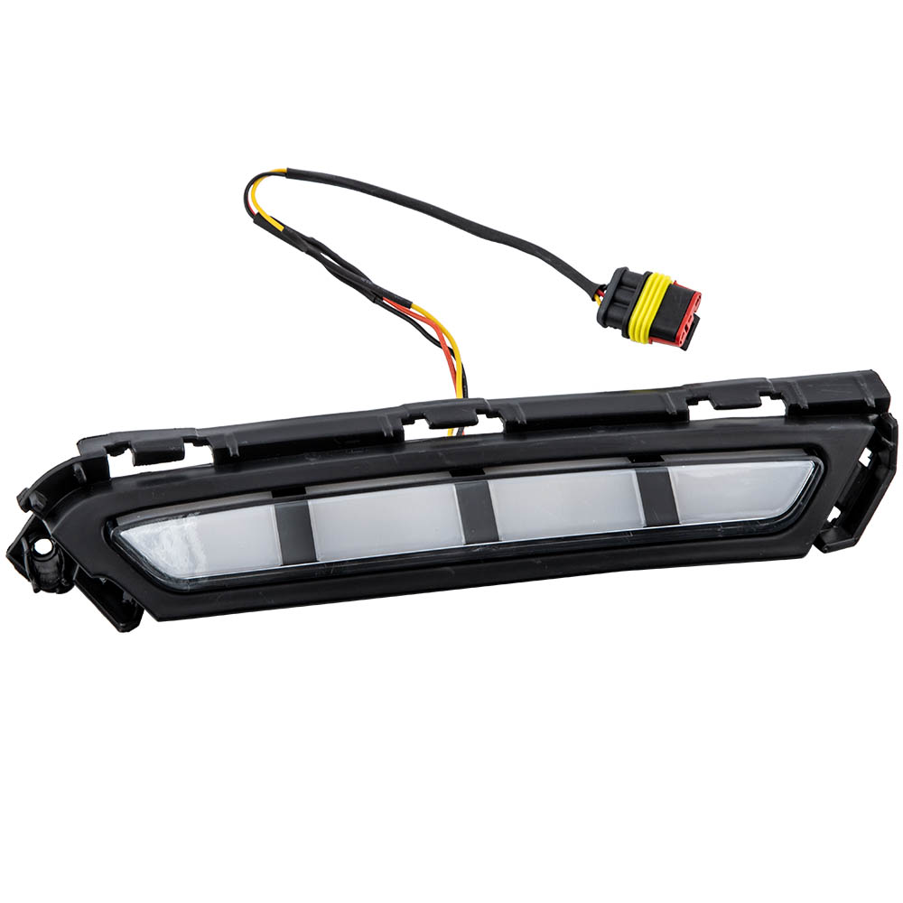 White LED DRL Amber Turn Signal Light Kit For Hyundai Elantra 2019-20 Left+Right