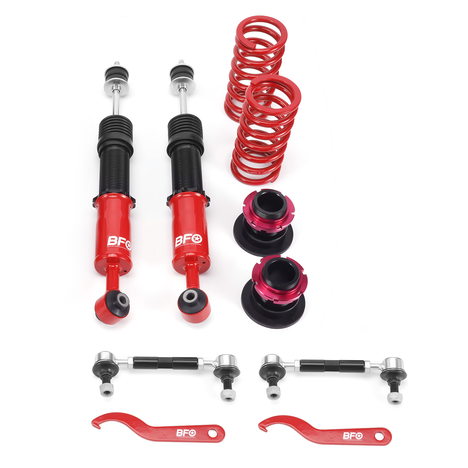 BFO Coilovers Strut Suspension Spring Kit For Ford Mustang 2005-2014 Adj. Height