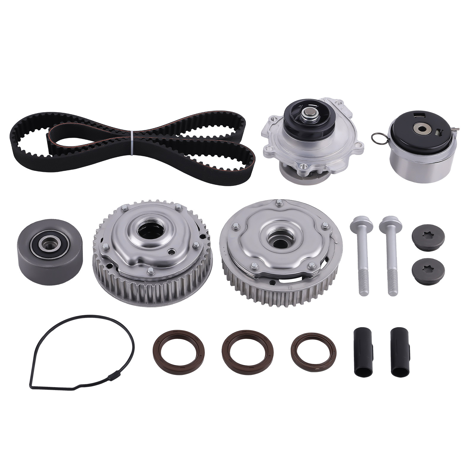 Timing Belt Kit + Water Pump + VVT Gears for Chevy Aveo Sonic Cruze 1.6L 1.8L