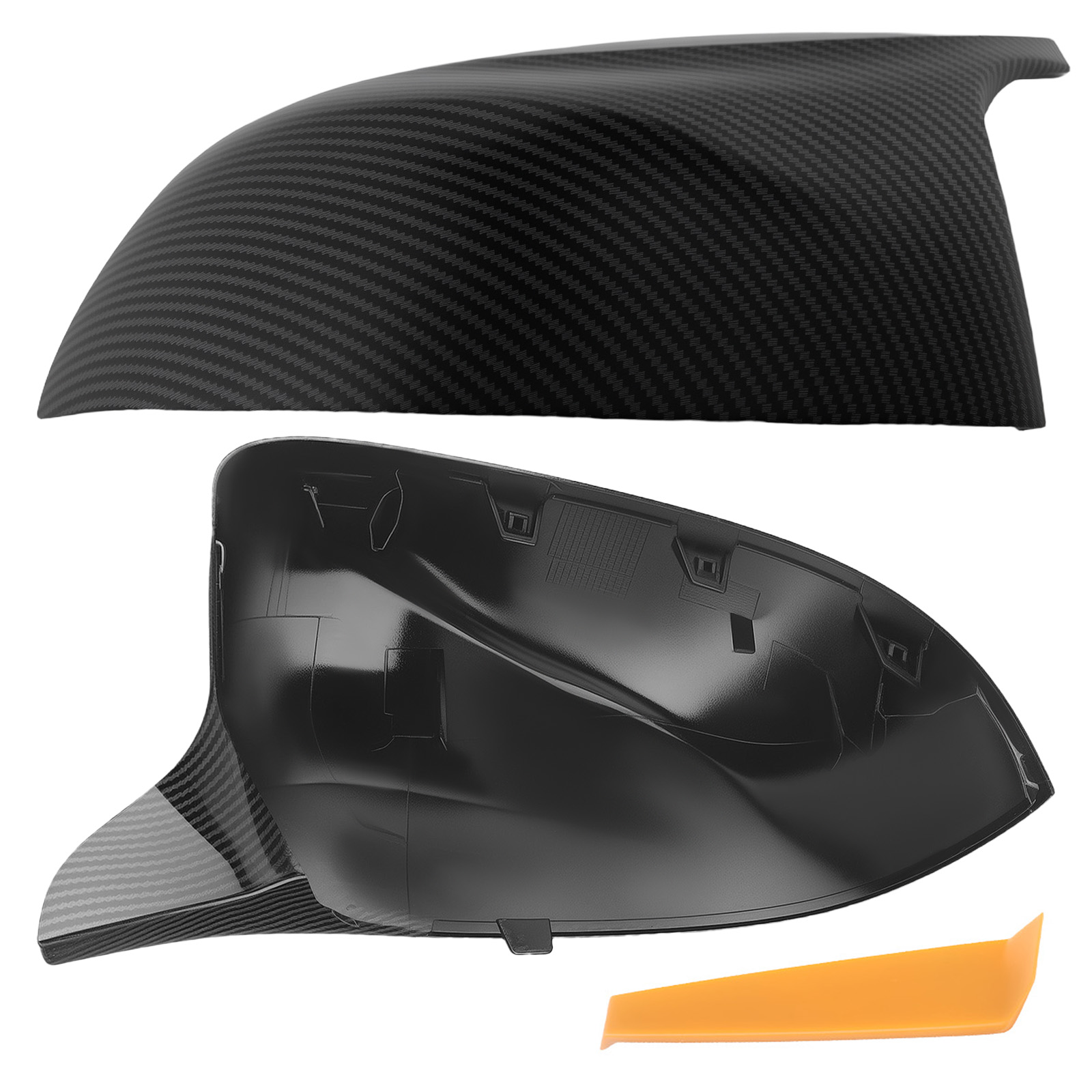 Side Mirror Cover Cap for BMW X3 G01 X4 G02 18-23 51162446965 Carbon Fiber Black