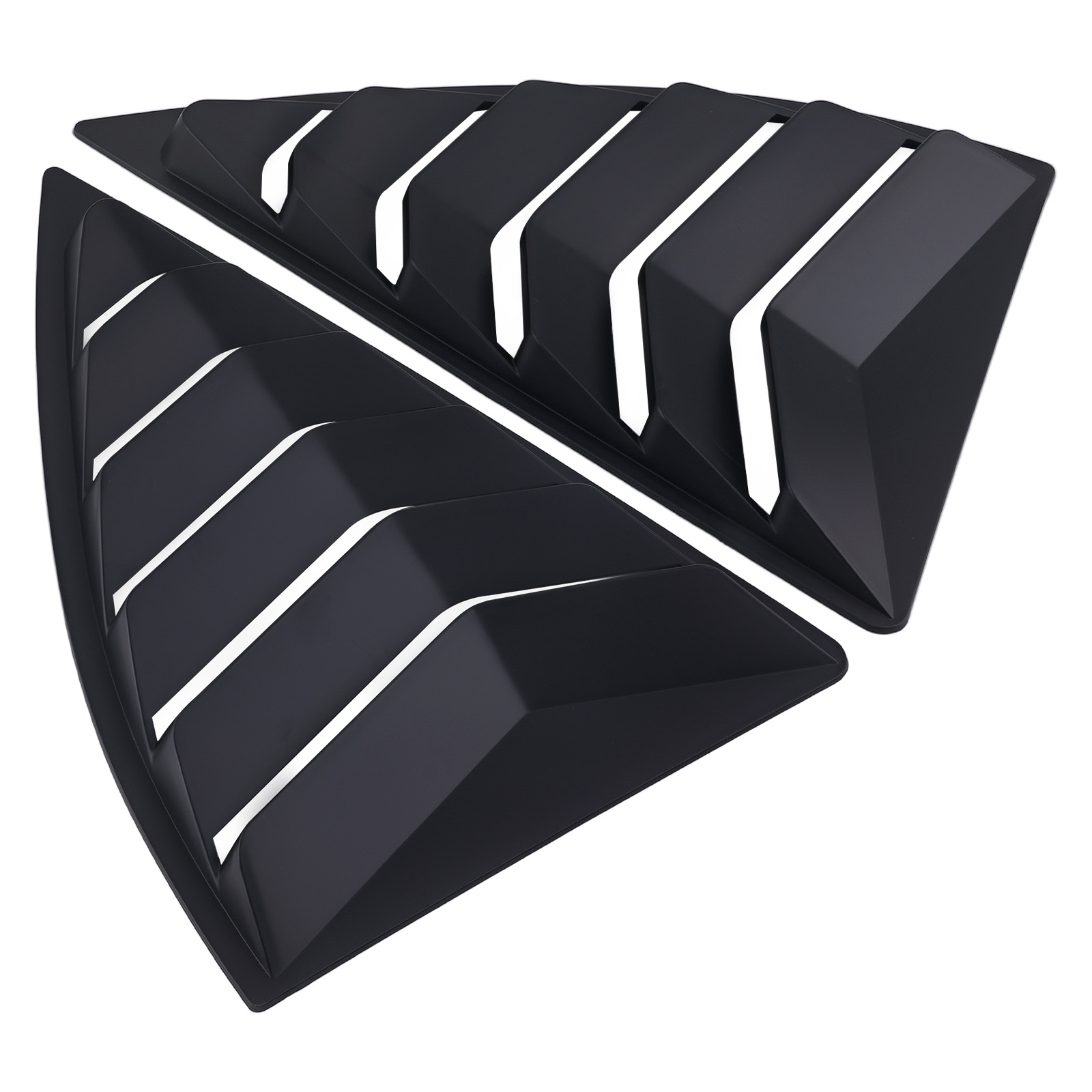 Side Window Louvers for Chevy Camaro 10-15 Quarter Panel Cover Matt Black