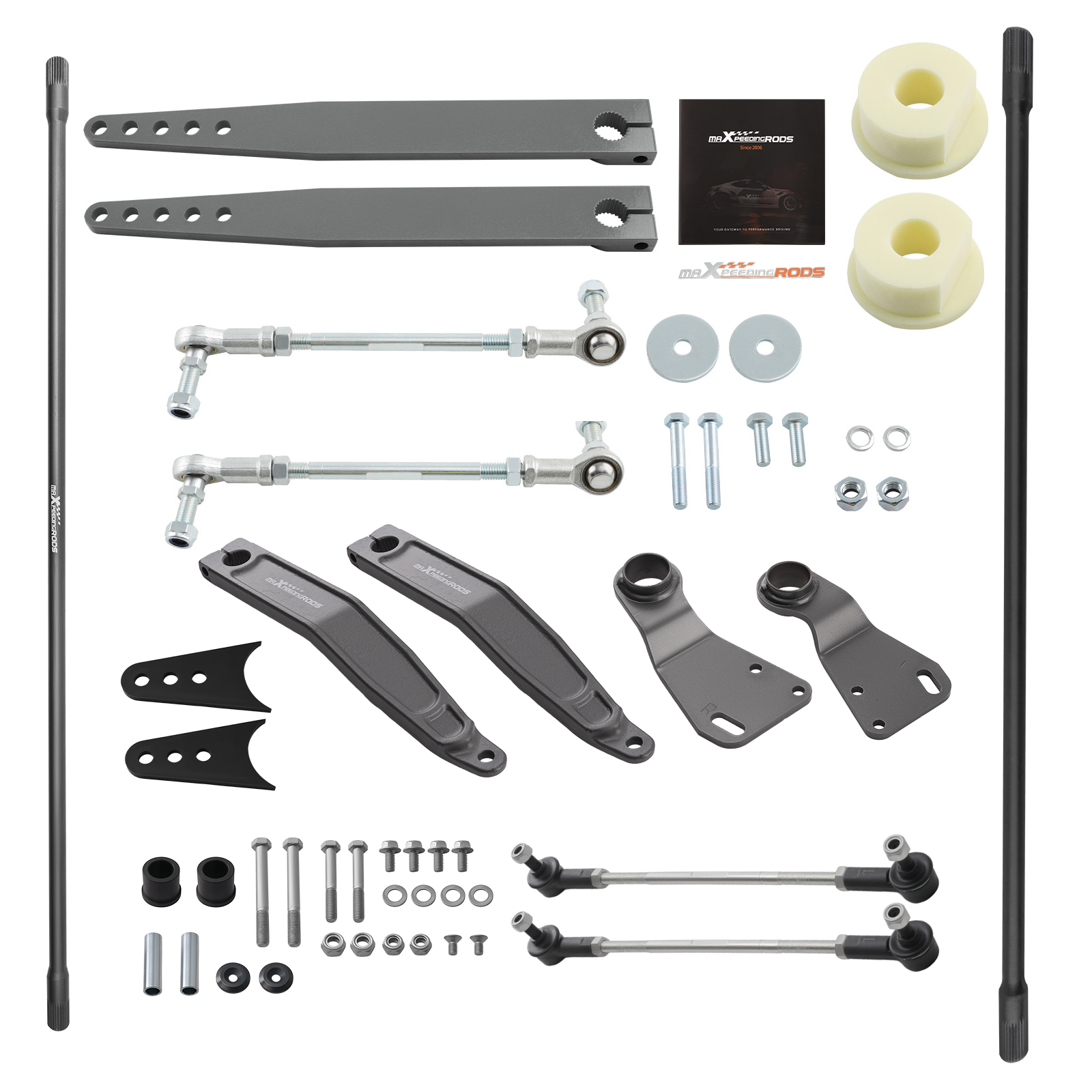 Front & Rear Adjustable Sway Bar for Jeep Wrangler TJ 1997-2006 LJ 2004-2006