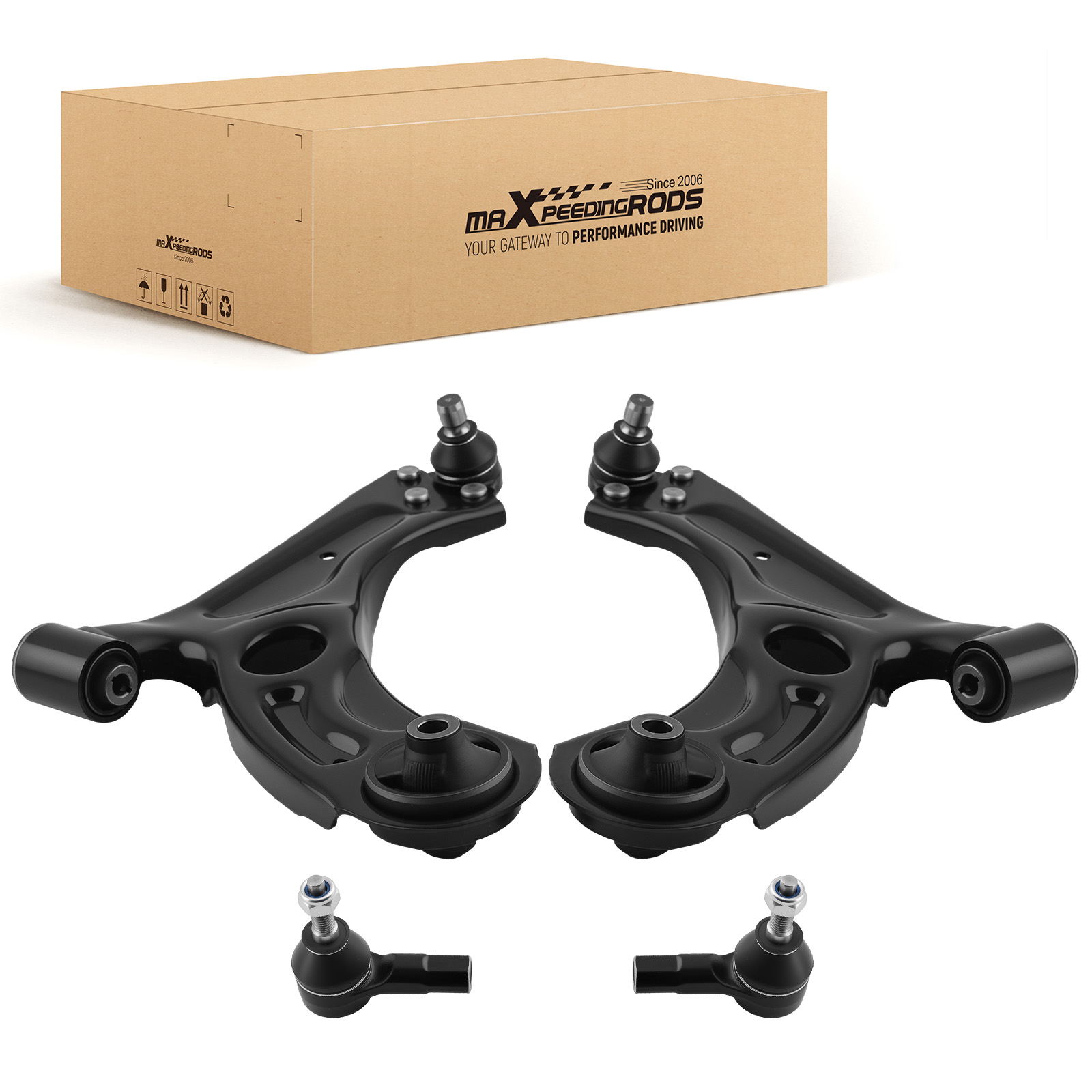 4pcs Front Lower Control Arms Tie Rods Left & Right For Chevy Sonic 2012-2019