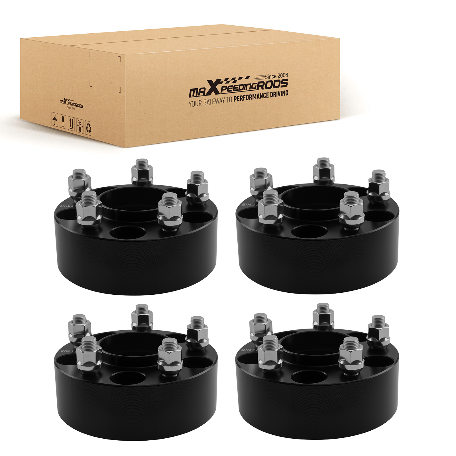 50mm 5x4.5 Wheel Spacers for Ford Mustang/Crown Victoria/Edge 1964-2014 70.5mm