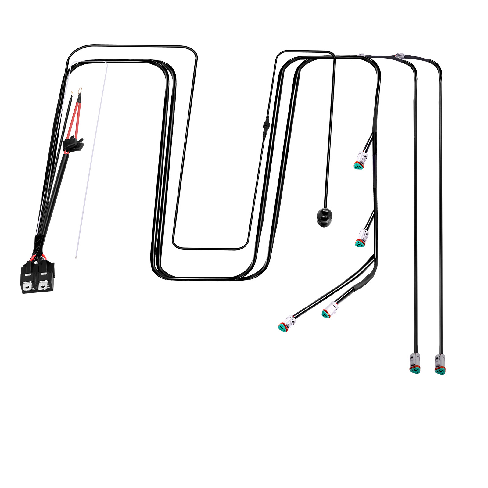 LED Light Wiring System For maXpeedingrods Crosshair RGB Series 6-Port DT Plug