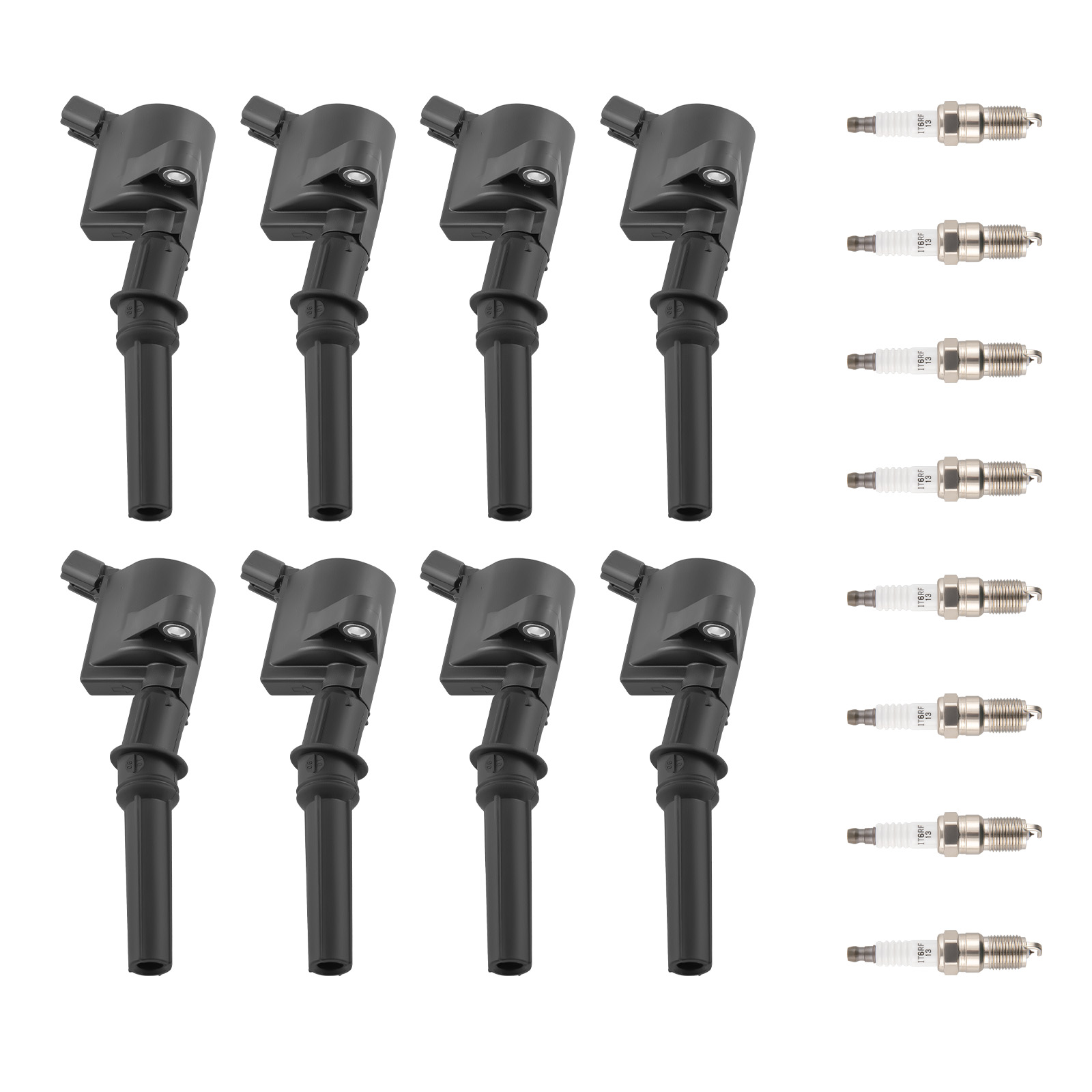 Ignition Coil & Iridium Spark Plug Set of 6 For Ford E-150 Mercury Lincoln DG508