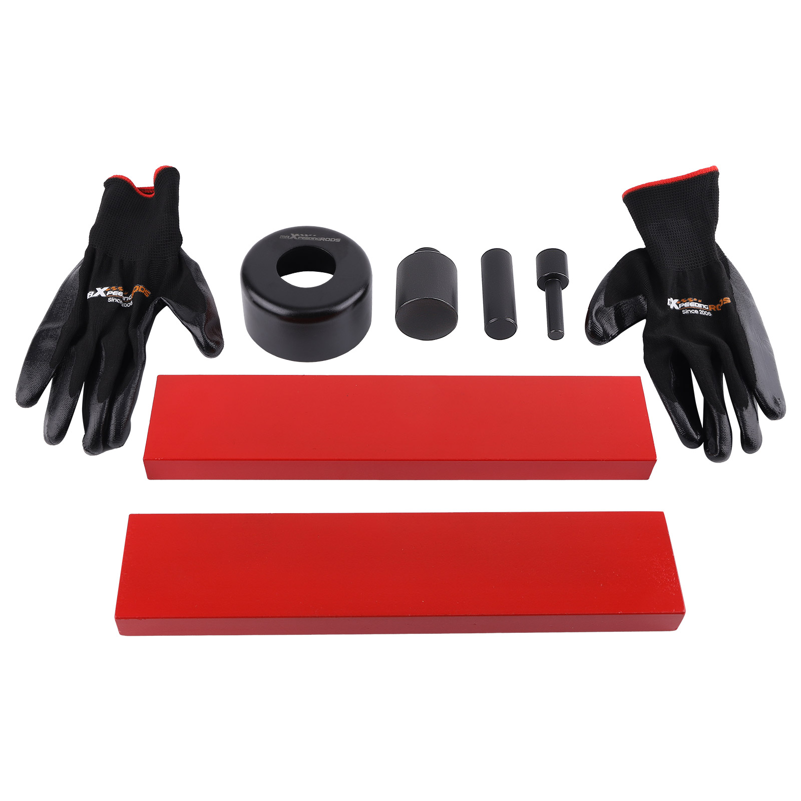 Hydraulic Press Accessory Set 50T Workshop Equipment 6PC Kit Steel Plates