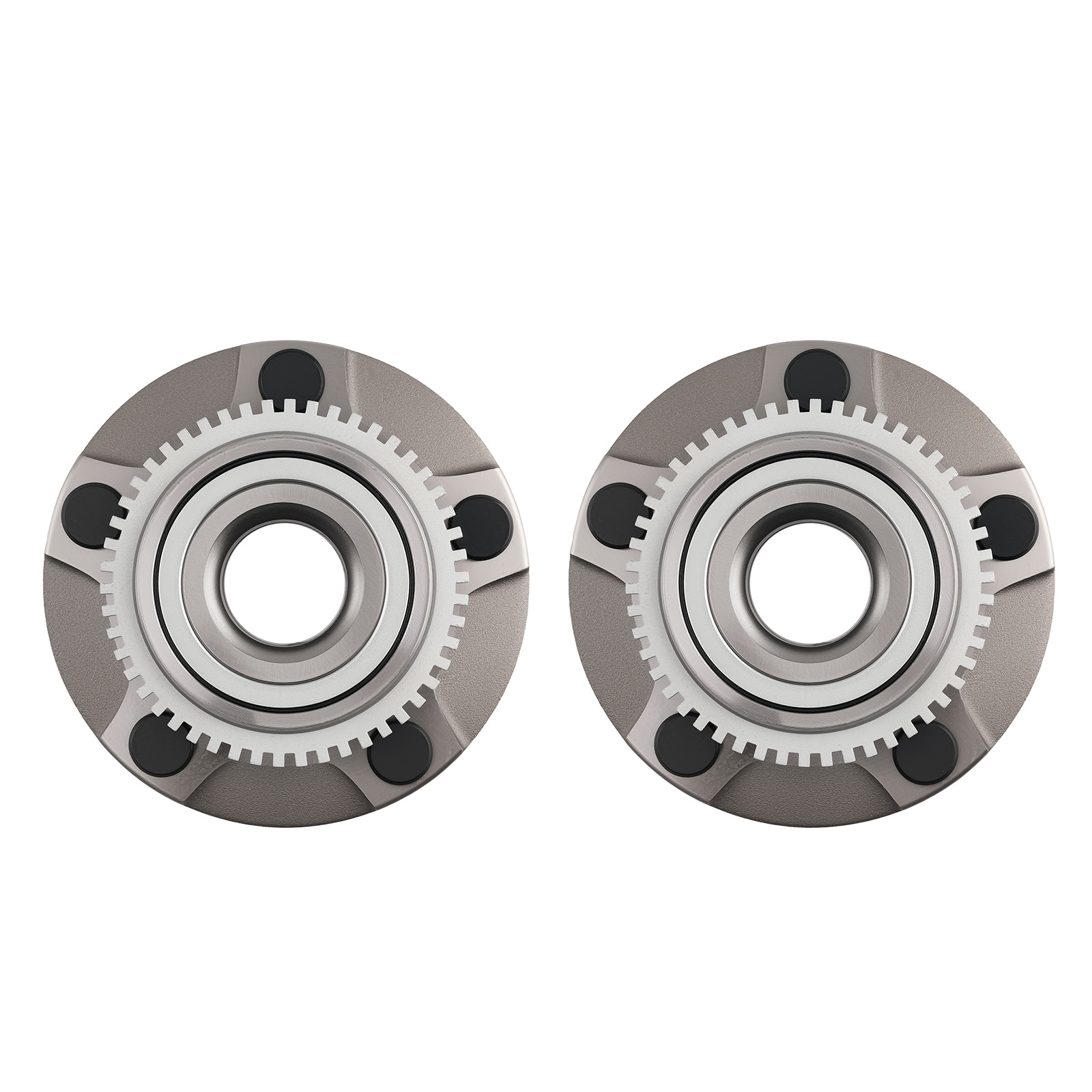 Pair 5 Bolt Front Wheel Hub Bearing for Ford Mustang 94-04 1R332B633AA ABS Ring