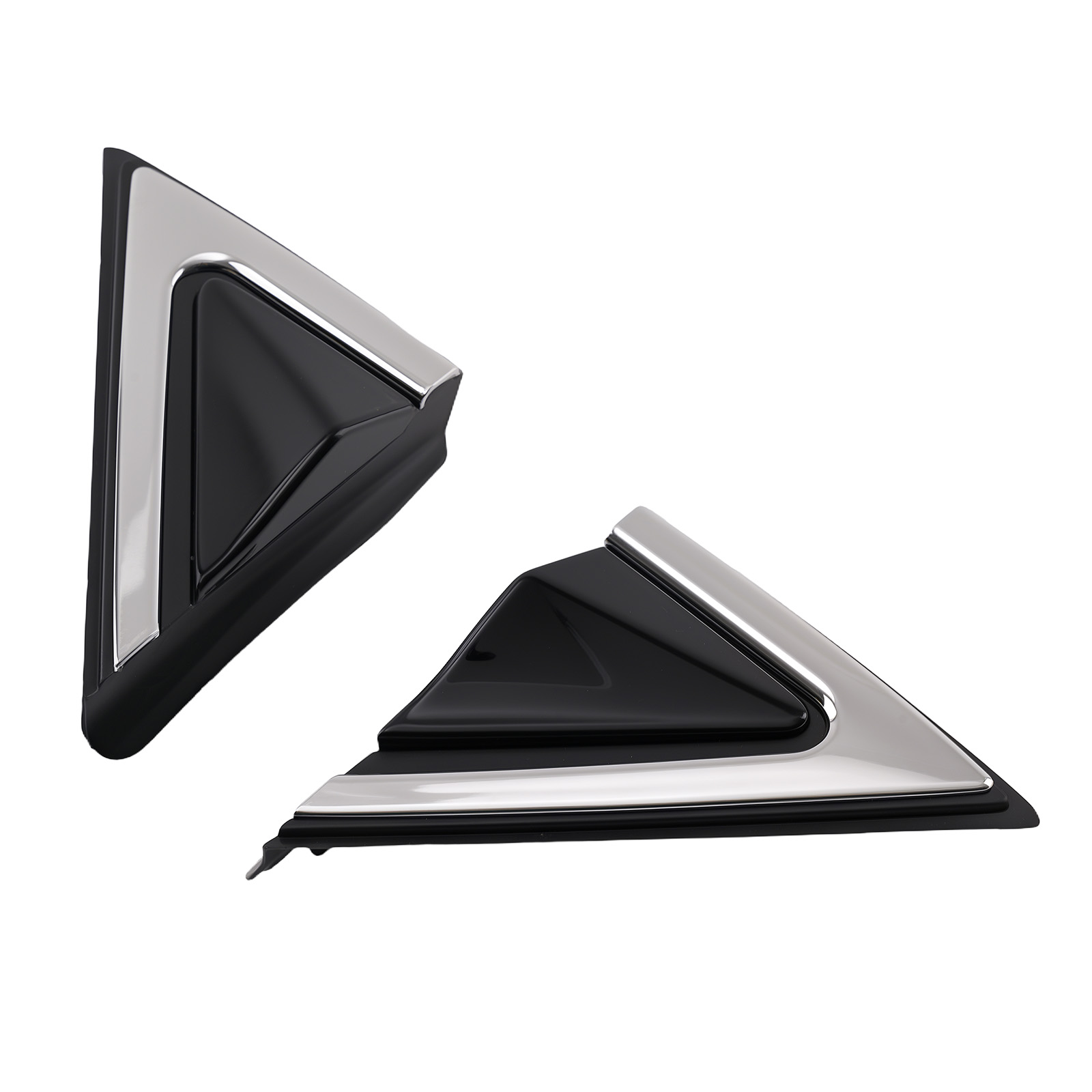 Left Right Side Mirror Flag Trim for Hyundai Santa Fe Sport 2013-2018 Black