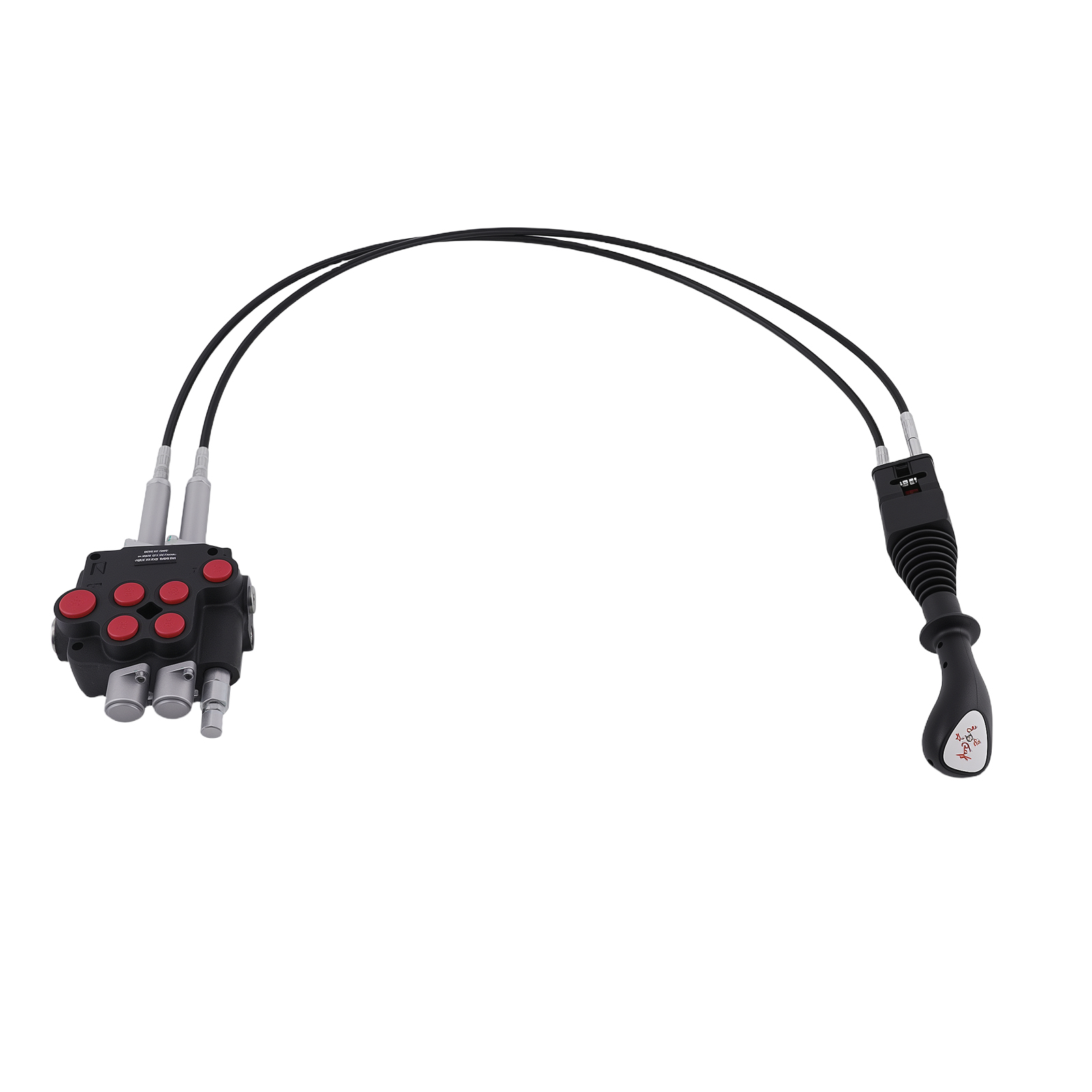 Adjustable P80 Hydraulic Cable Remote Control Valve Kit, 2 Spool, 21 GPM 80l/min