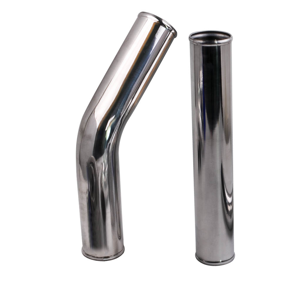 3 inch 76mm Universal Aluminum Turbo Intercooler Pipe Kit+Silicone Hose+Clamps
