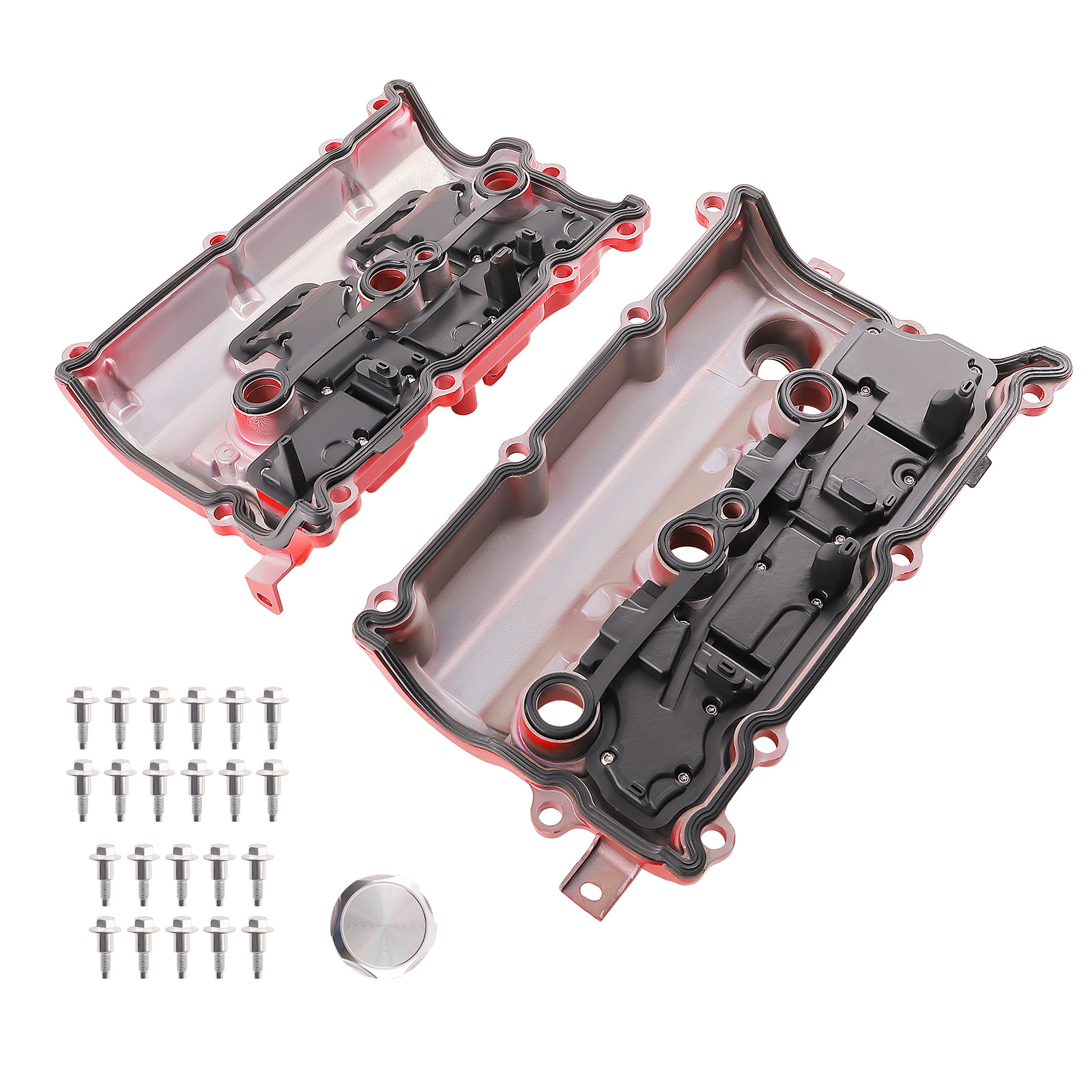 Pair Upgrade Aluminum Valve Cover Set for Infiniti G37 2008-2013 VQ37VHR Engine