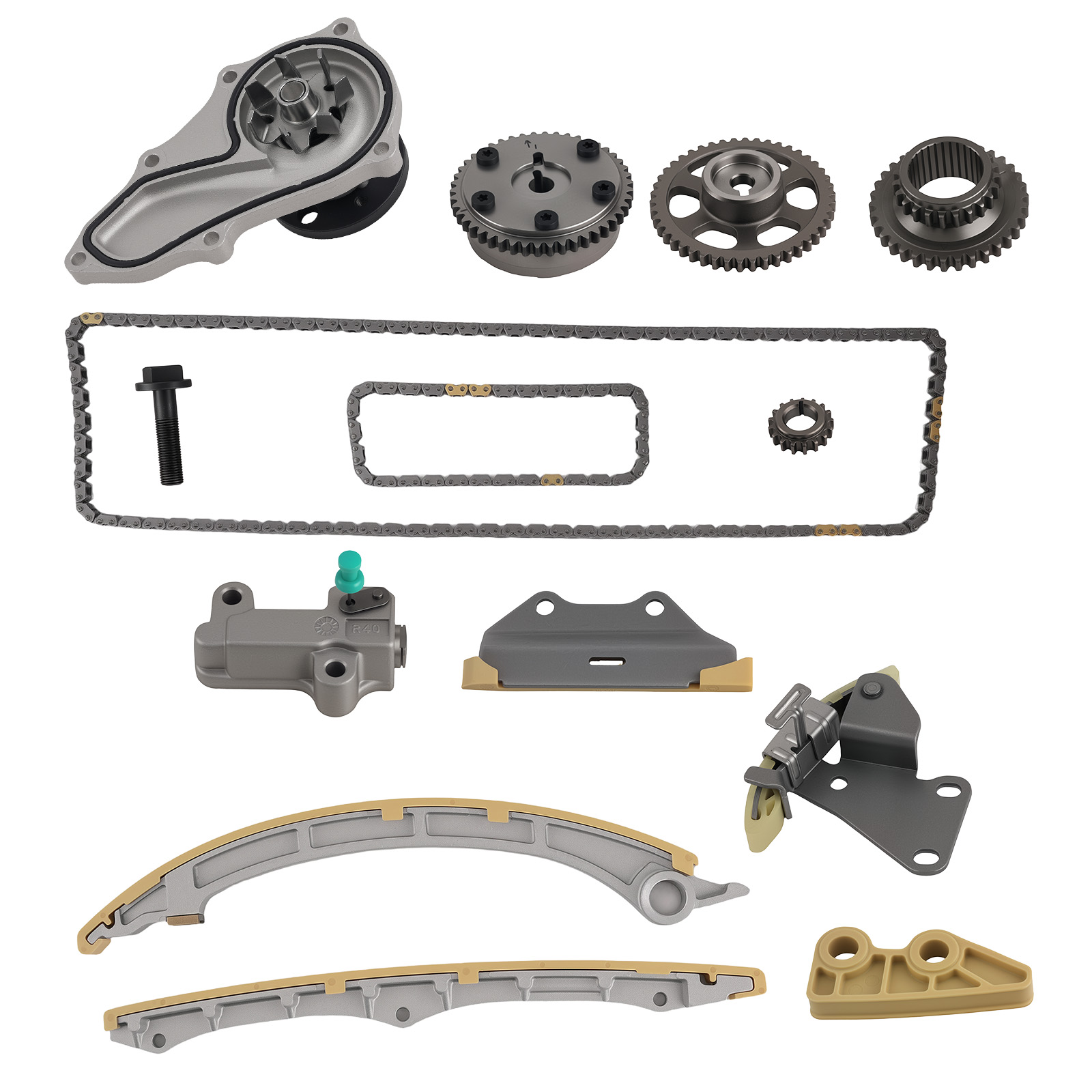 Engine Timing Chain Kit & Water Pump VVT Sprocket For Honda Accord 2.4L 08-12