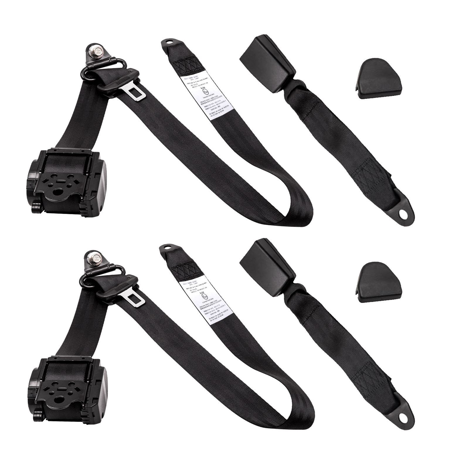3 Point Car Seat Belt Auto Retractable Safety Strap Buckle Clip Universal