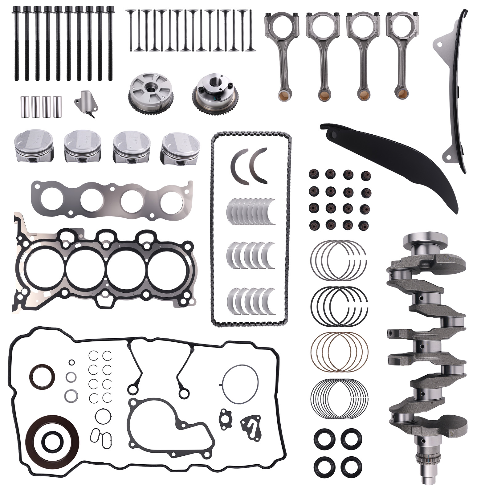 G4NH 2.0L Engine Overhaul Rebuild Kit w/ Crankshaft/Rod/Piston for Hyundai Kia