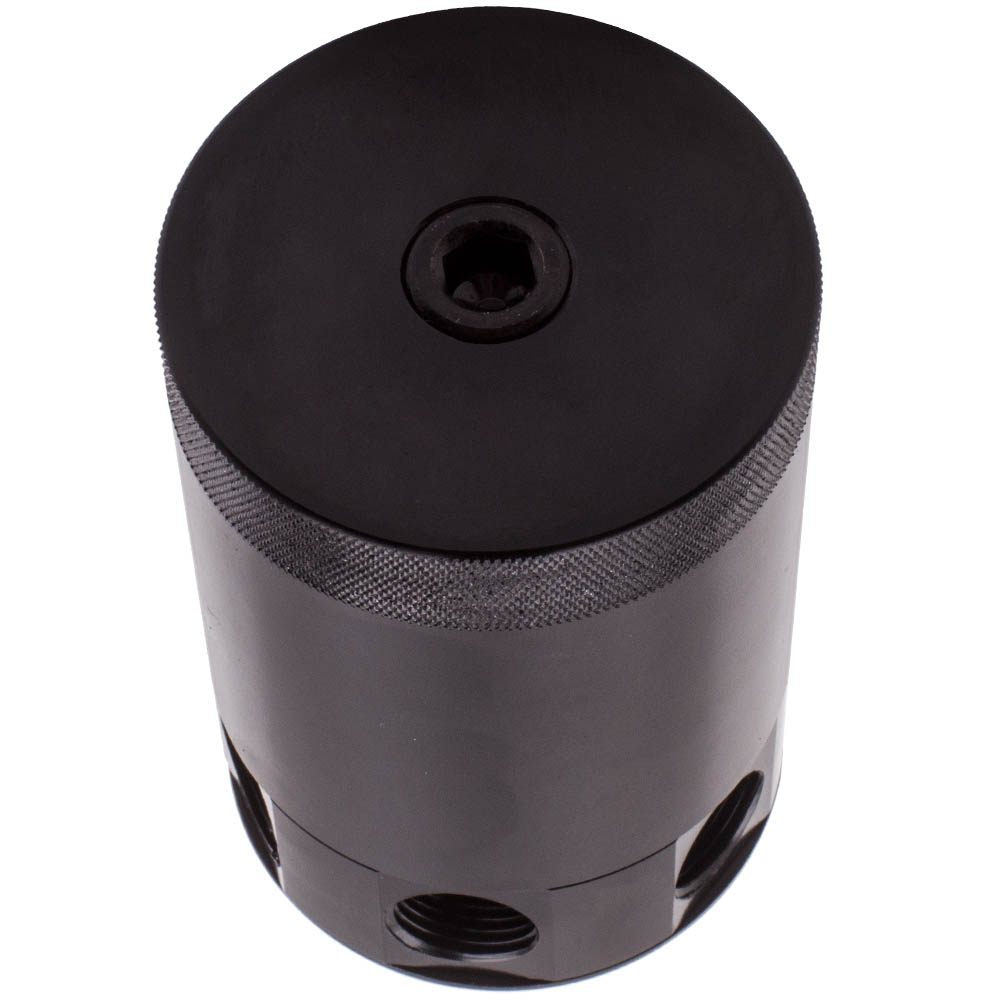 Racing Baffled 3-Port Oil Catch Can Tank Reservoir Air-Oil Separator Universal