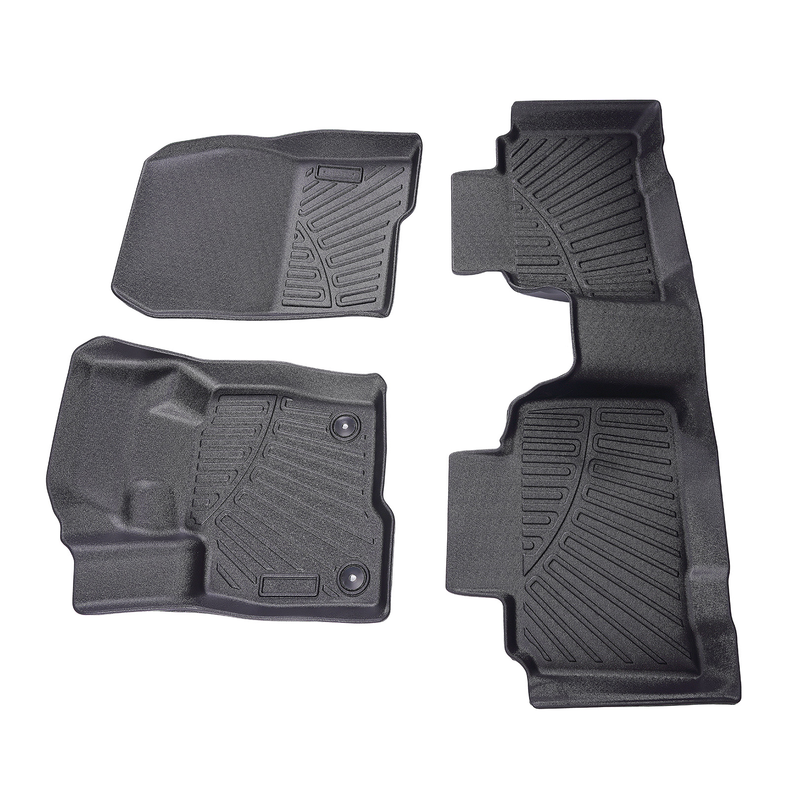 3Pcs Black Floor Mats Liners for Ford Edge 2015 2016 2017 2018-2025 Rubber TPE