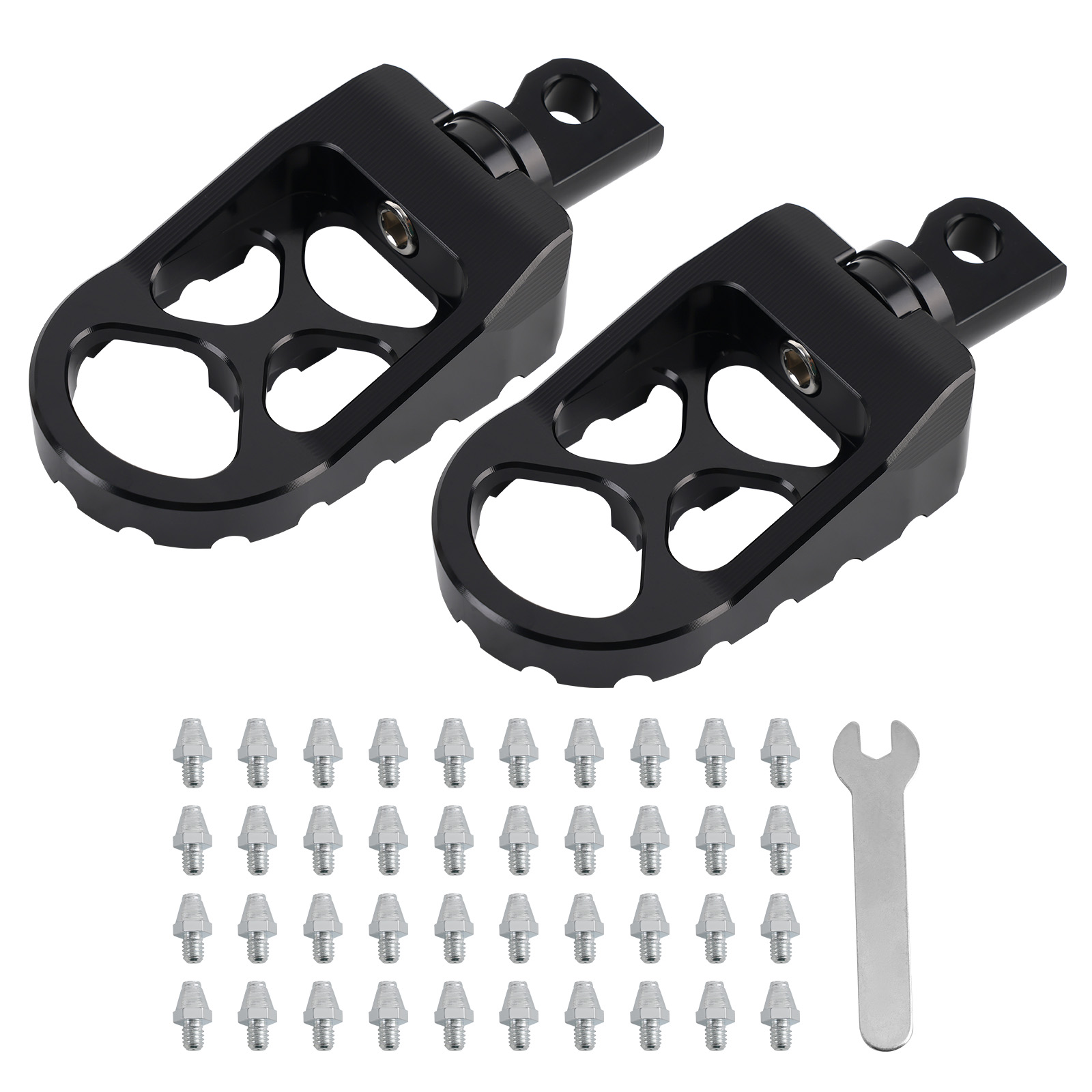 MX Style Wide Foot Pegs Footrest Chopper Bobber For Harley Dyna 1993-2017