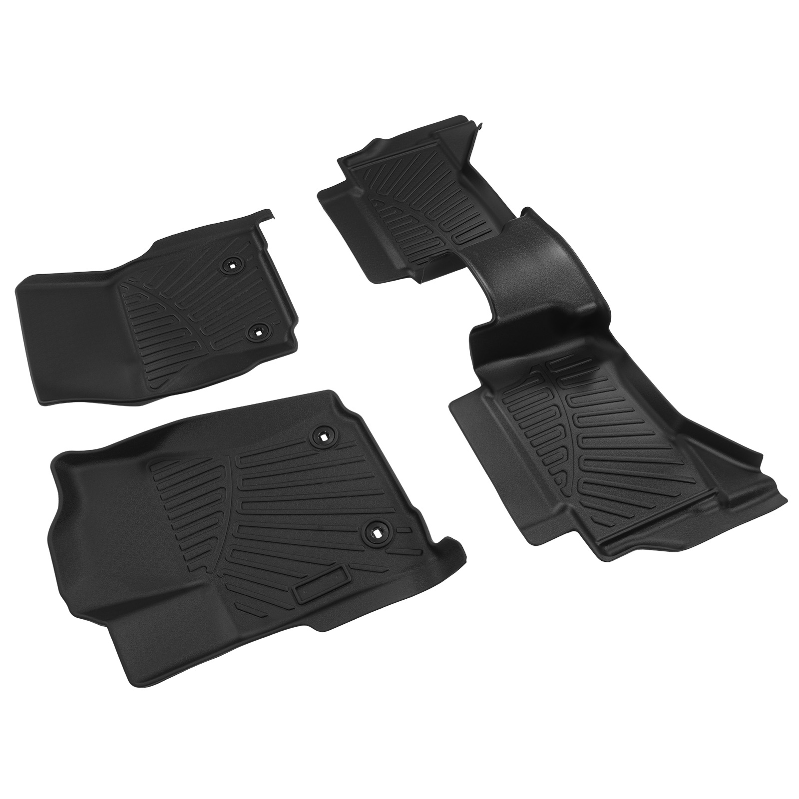 1st & 2nd Row Floor Liner Fit For Toyota Tacoma Double Cab 2024 2025 Rubber TPE