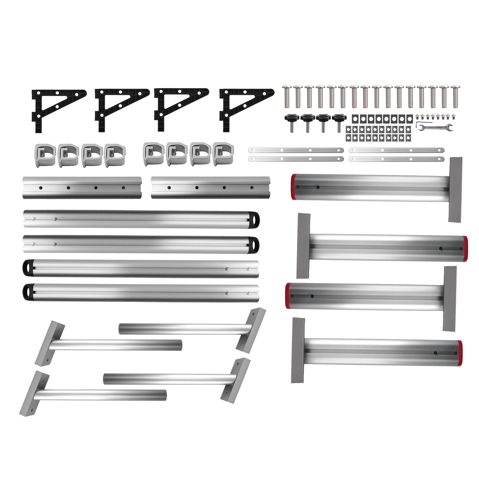 71in Adjustable Pickup Truck Ladder Rack Aluminum 800lbs Universal 2Pcs