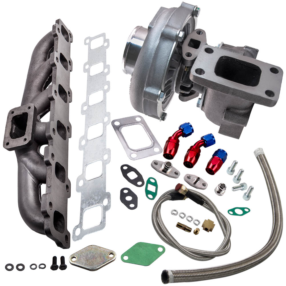 T04E Turbo + Oil Line + Manifold Kit For Nissan Patrol Safari Y60 Y61