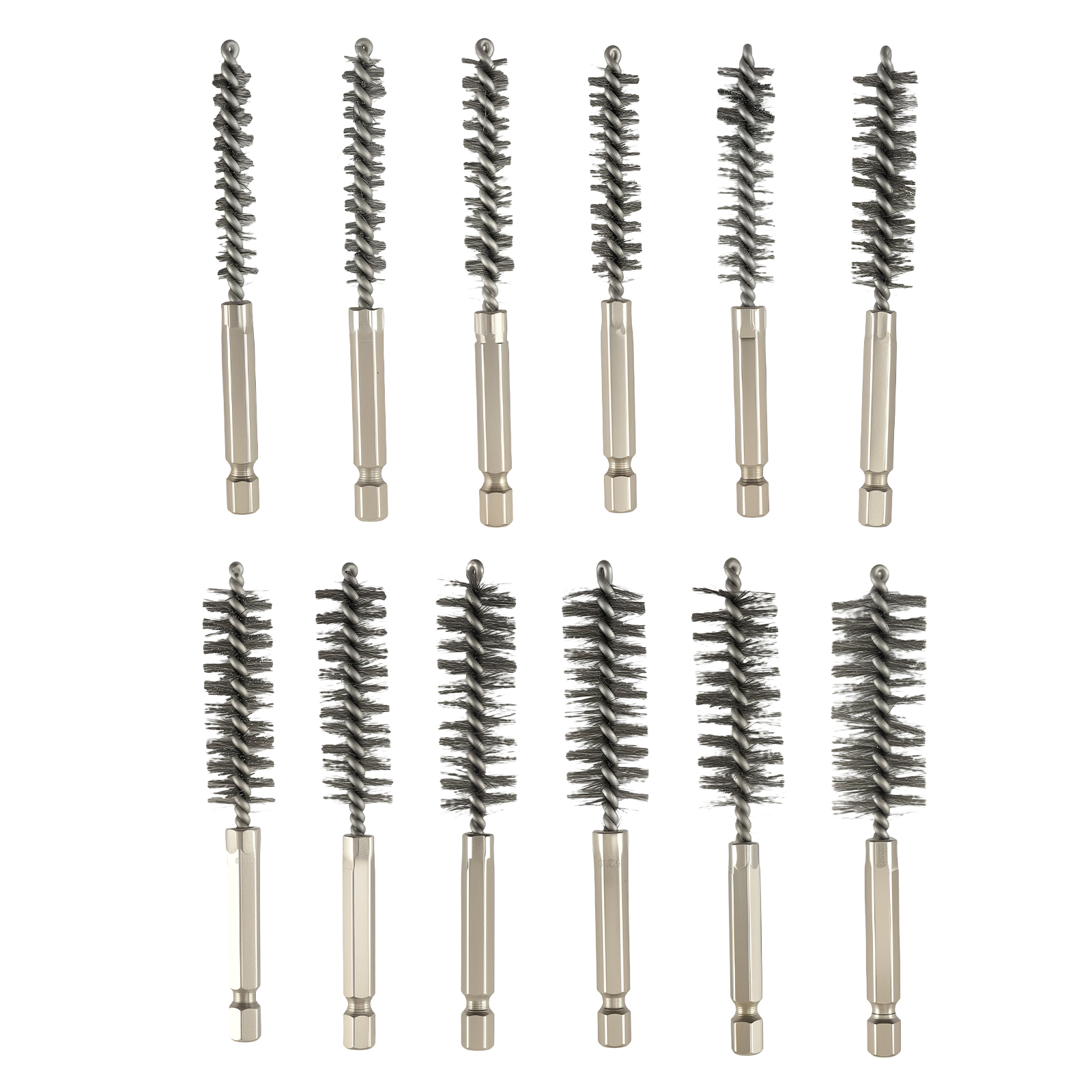 Bürstensatz 38-tlg Rundbürsten for Kfz Injektor Schacht Reinigung Set 8-19 mm