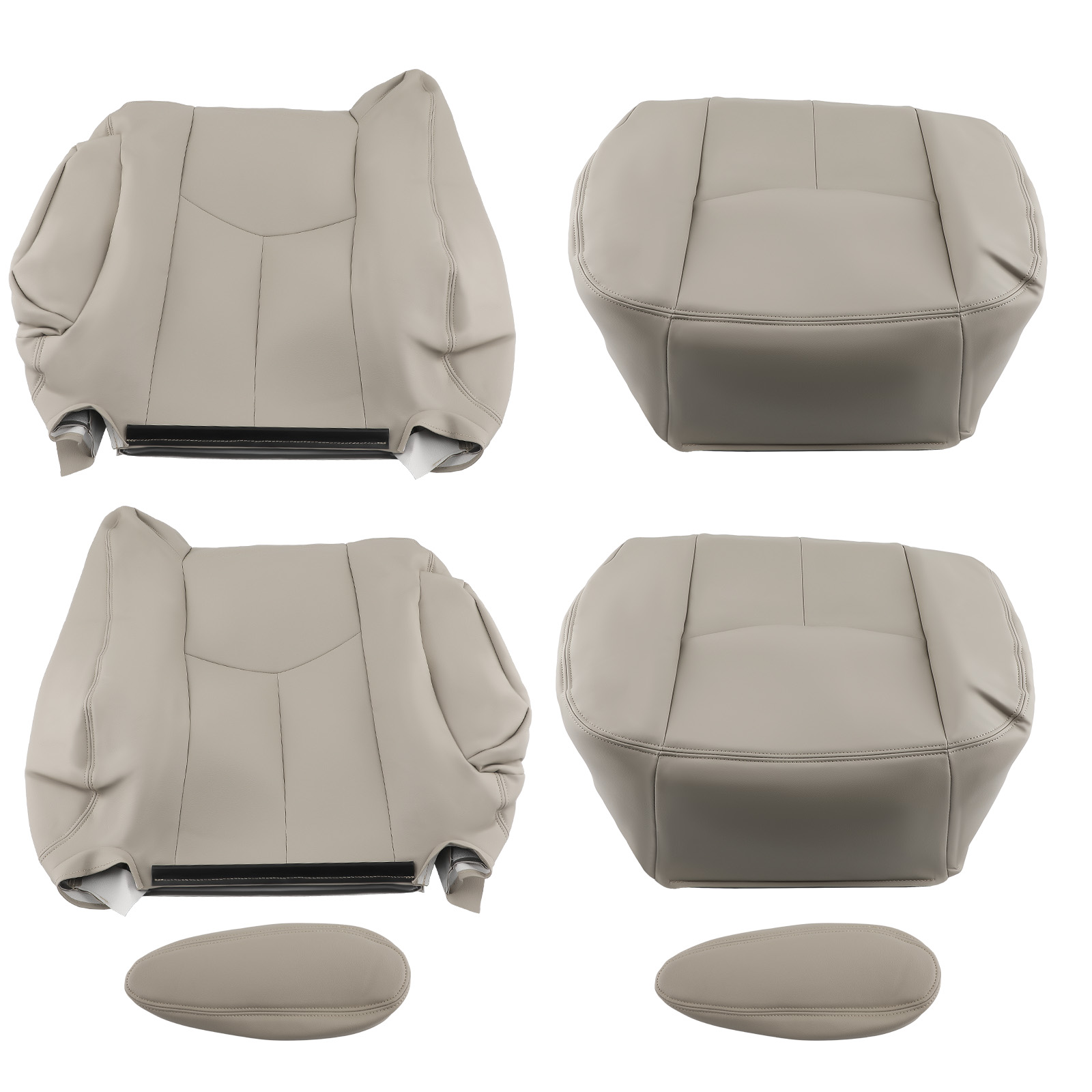 6pcs Bottom + Back Seat Cover Light Tan For Chevy Tahoe GMC Yukon 2003 -2006