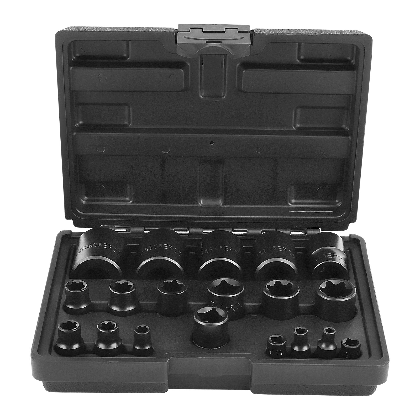 19pcs External Plus Socket Set 6 Point EP Socket 1/2'' drive EP26 EP28 EP30 EP32