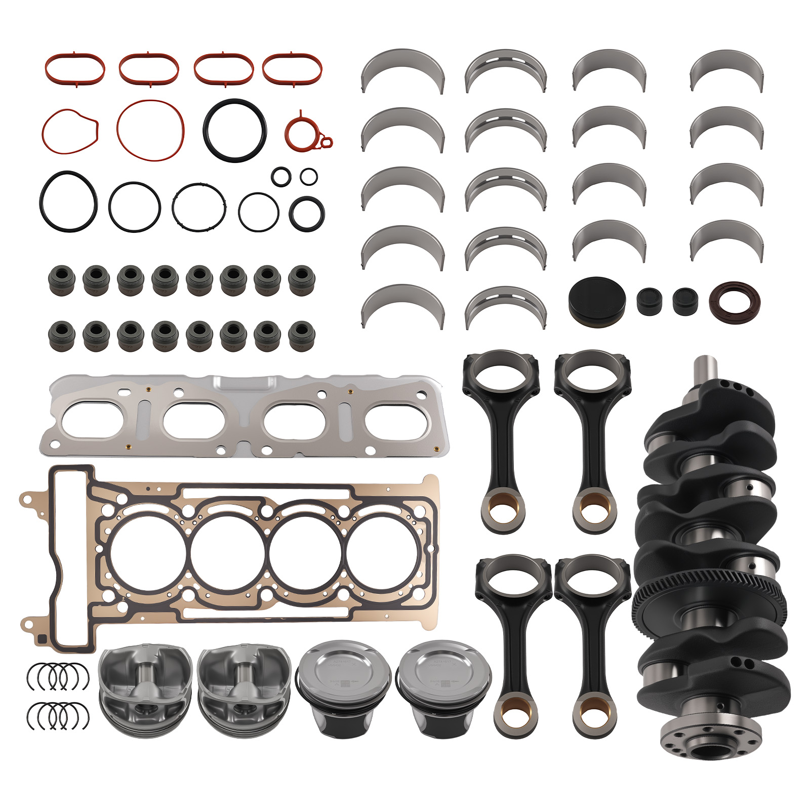 M274 2.0T Engine Rebuild Overhaul Set - Crankshaft & ConRods For Mercedes-Benz