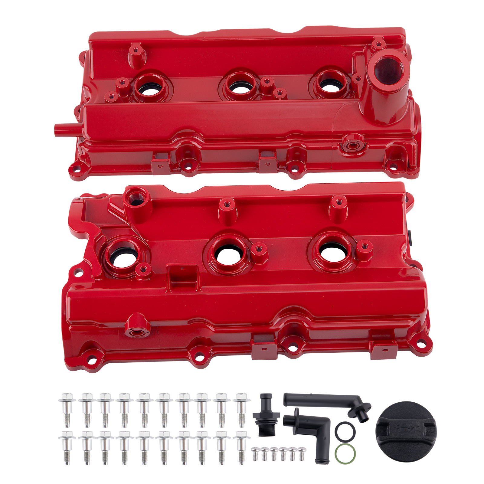 2pc Aluminum Engine Valve Covers w/ Gasket for Nissan 350Z Z33 3.5L 13264AM610
