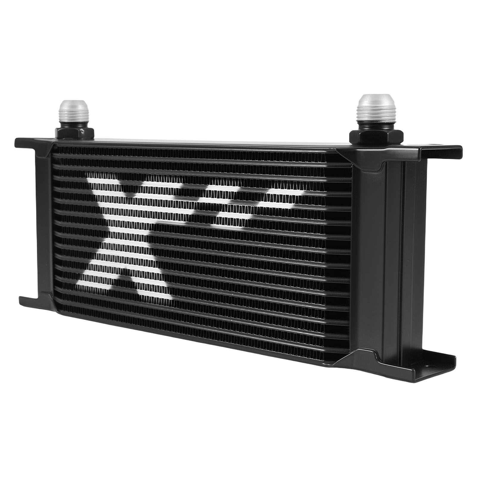 Universal Oil Cooler Kit 16Row 10AN Aluminum Black Transmission Engine