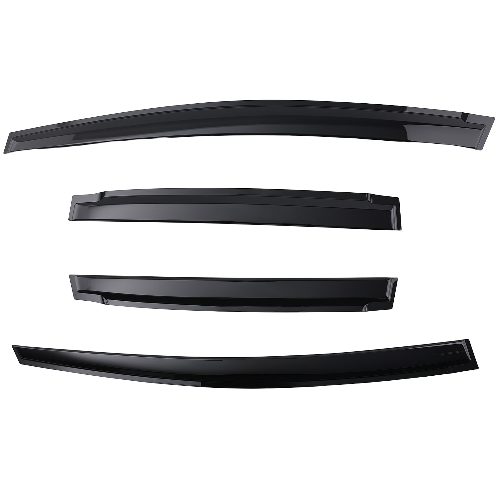 Wind Guards Rain Visor for Honda 2007-2008 Window Deflectors Vent Black
