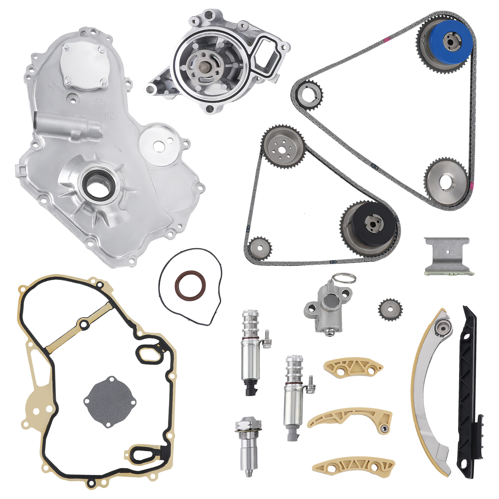 Timing Chain Water Pump Oil Pump Kit for GMC Ecotec 2.2L 2.4L 12608580 12655421