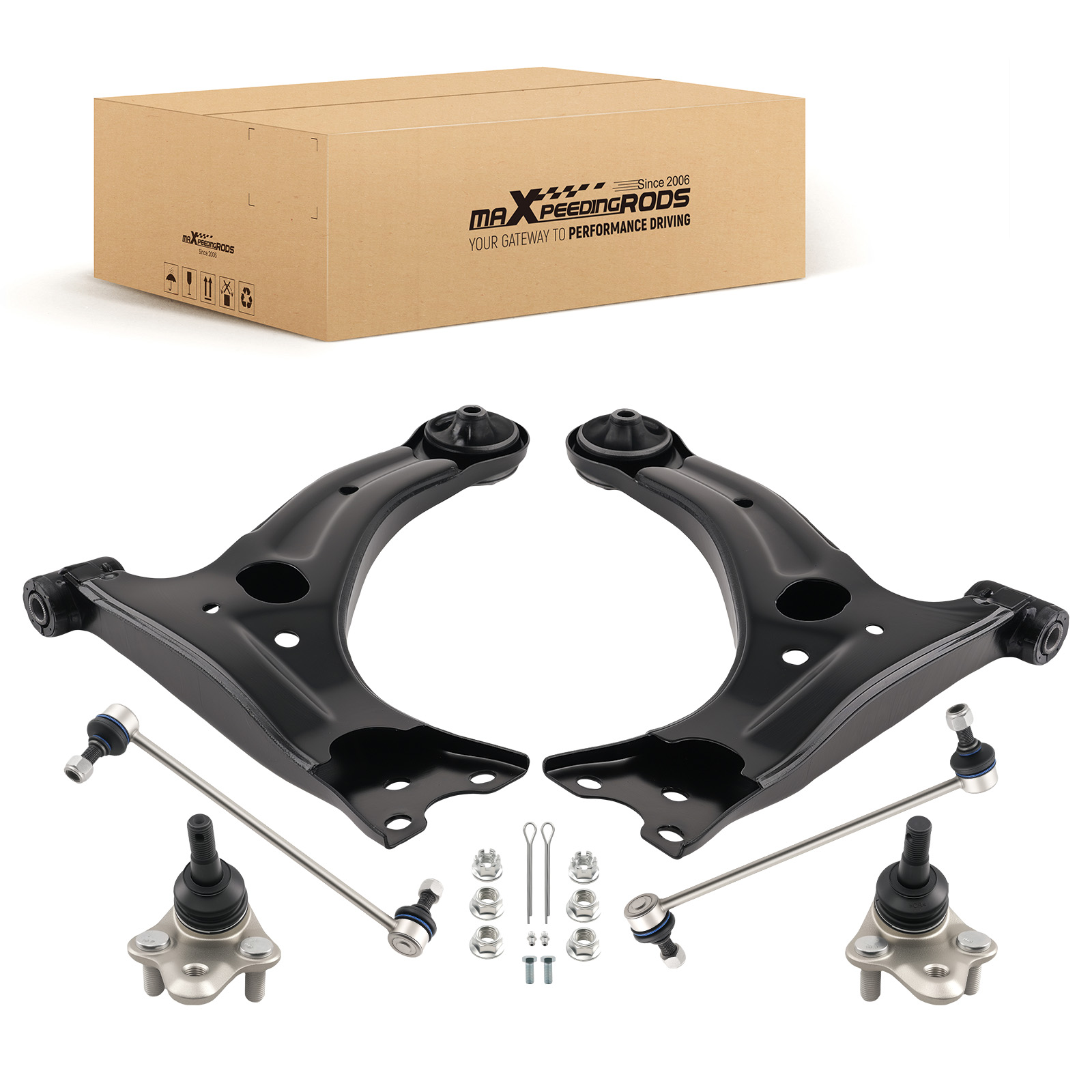 6x Control Arm for Toyota Corolla 03-08 Front Lower Stabilizer/Sway Bar Link Kit