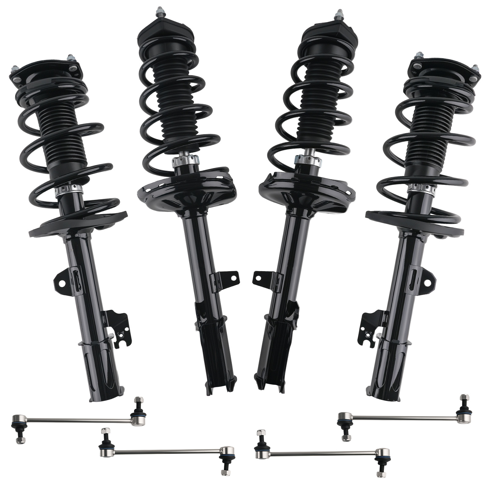 Front Rear Complete Struts Sway Bars For 2008-2011 Toyota Highlander FWD 3.5L