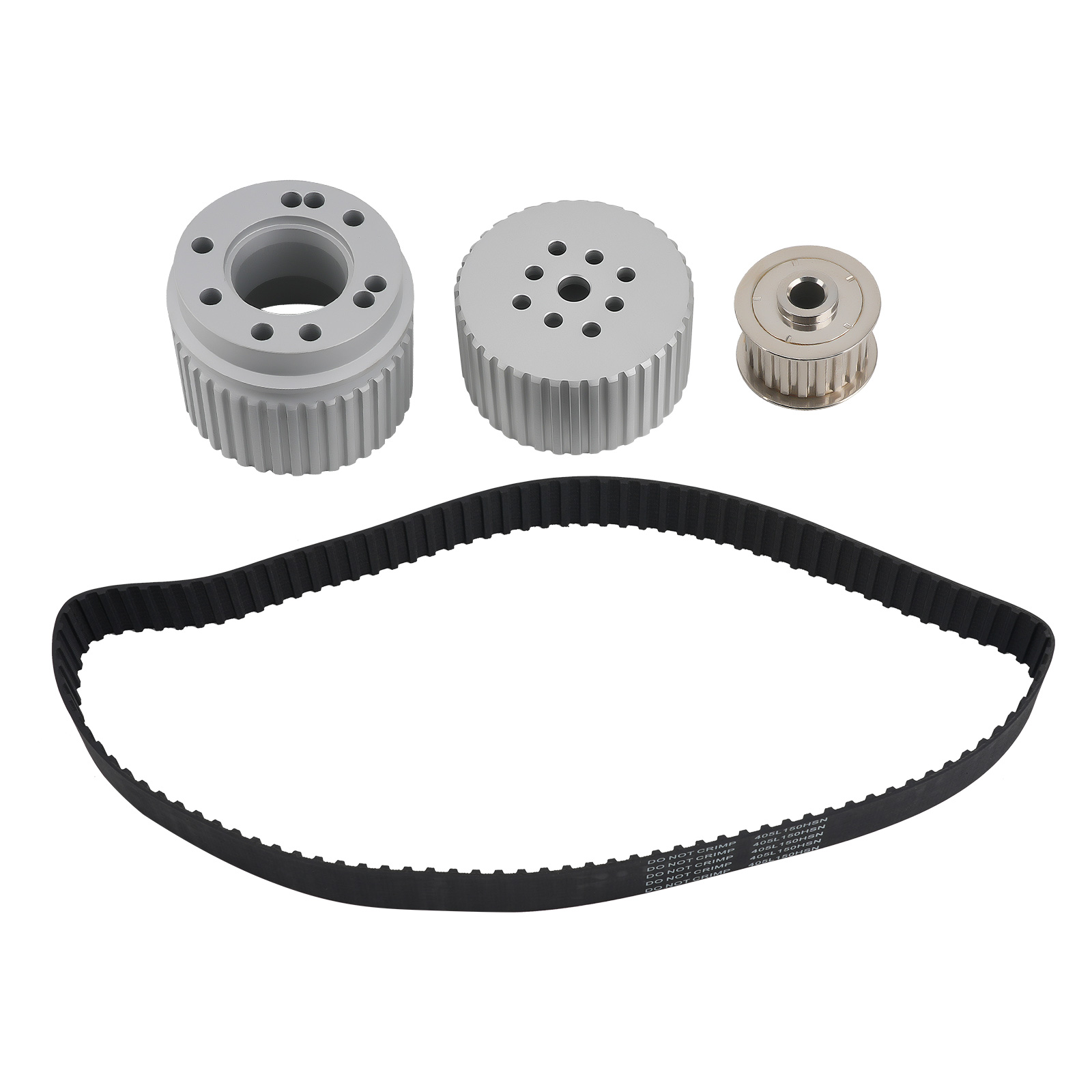 Billet Aluminum Gilmer Belt Drive Pulley Kit For Chevy SBC 305 327 350 400 LWP